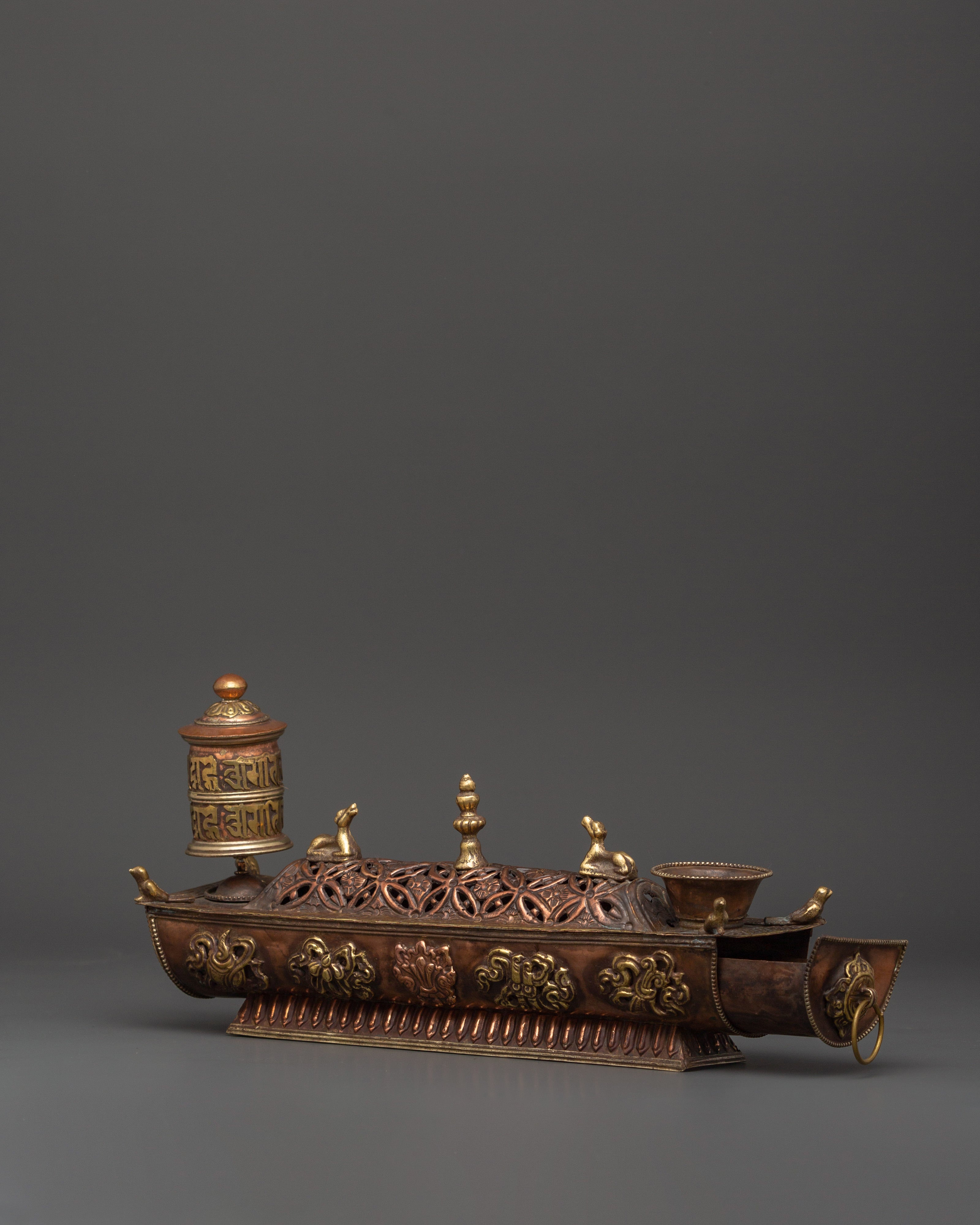 Handcrafted Copper & Brass Incense Burner | Ritual & Meditation Decor