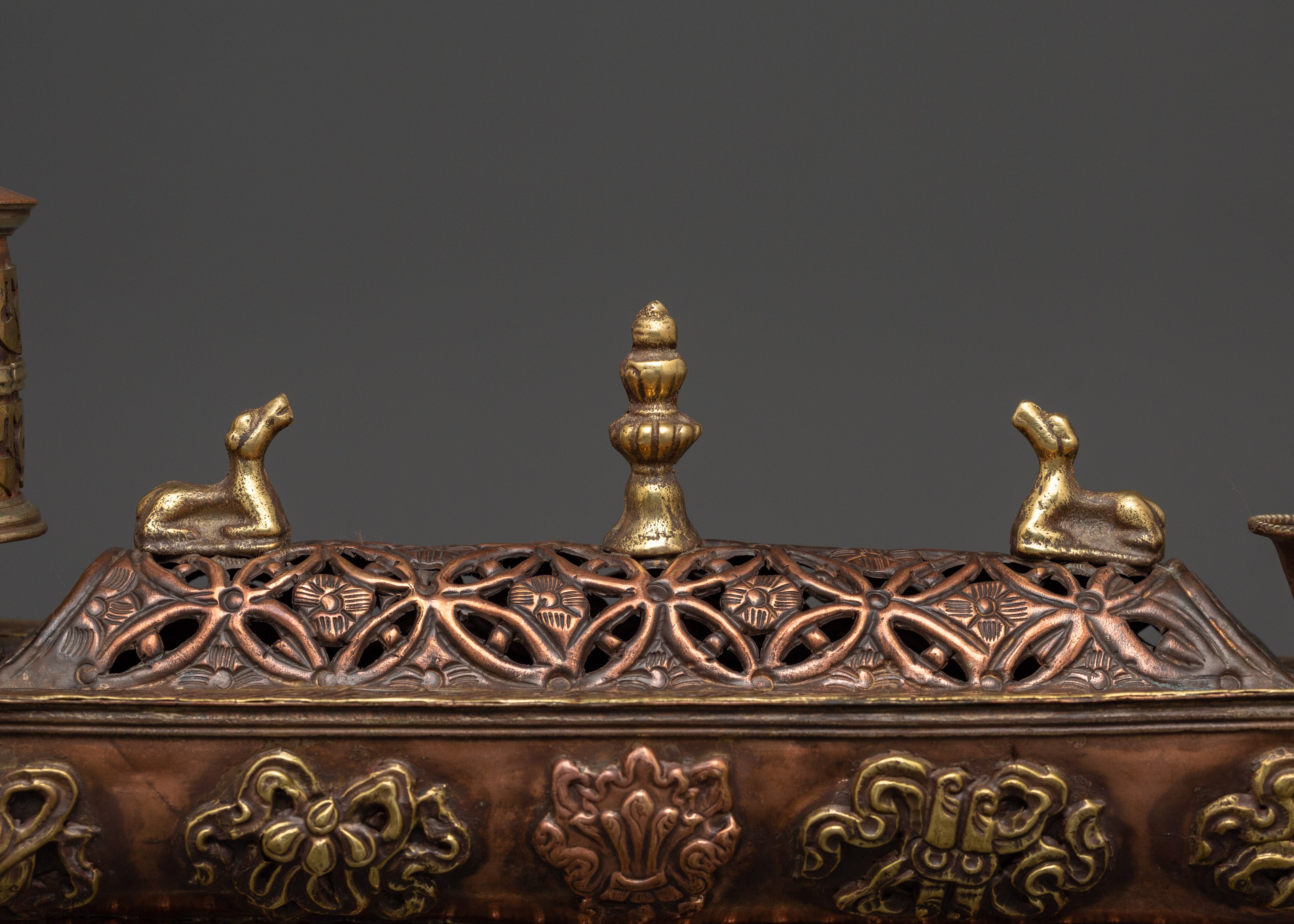 Handcrafted Copper & Brass Incense Burner | Ritual & Meditation Decor