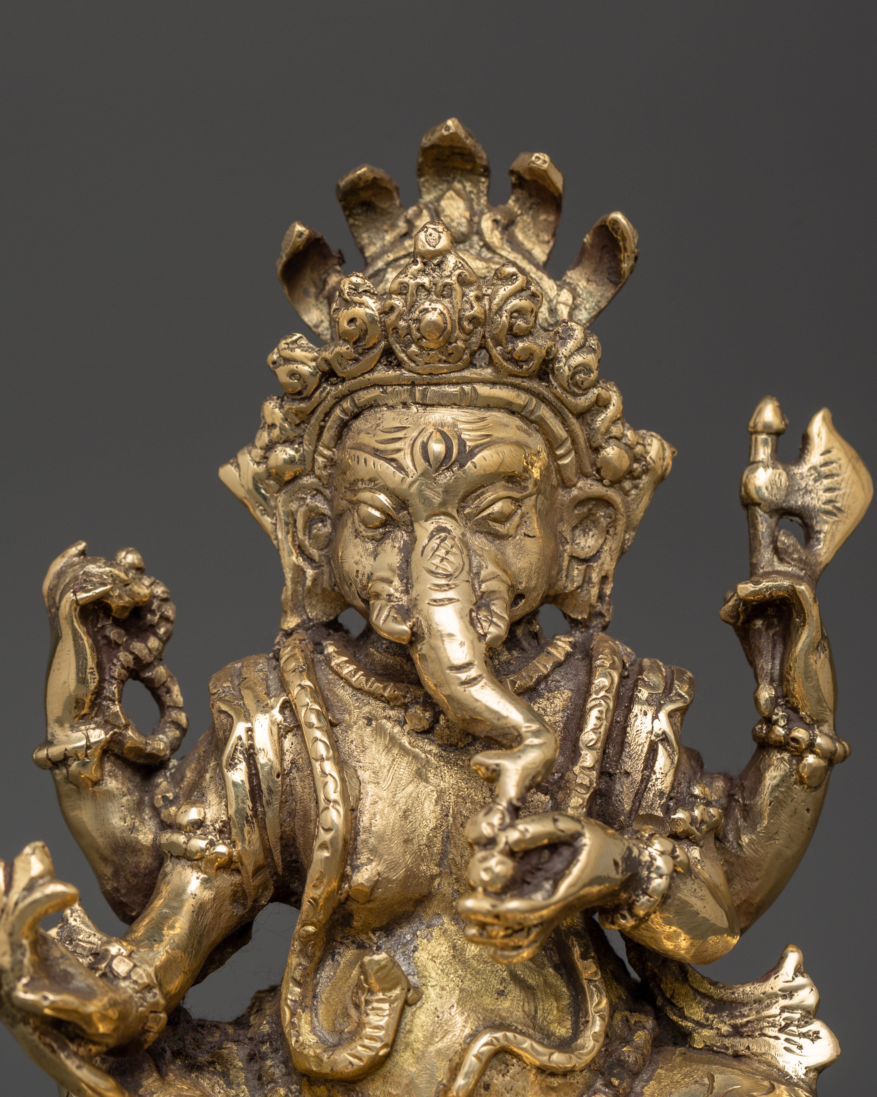 Traditional Ganesh Oil Lamp | Brass Diya for Puja, Rituals & Home Decor