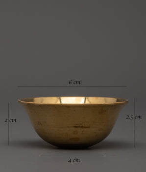 Sacred Brass Buddhist Offering Bowl Set | For Altar Rituals and Meditation