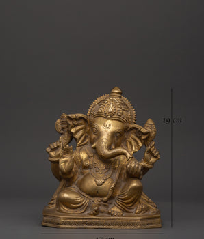 Sacred Ganesha Sculpture | Hindu Deity of Wisdom & Prosperity