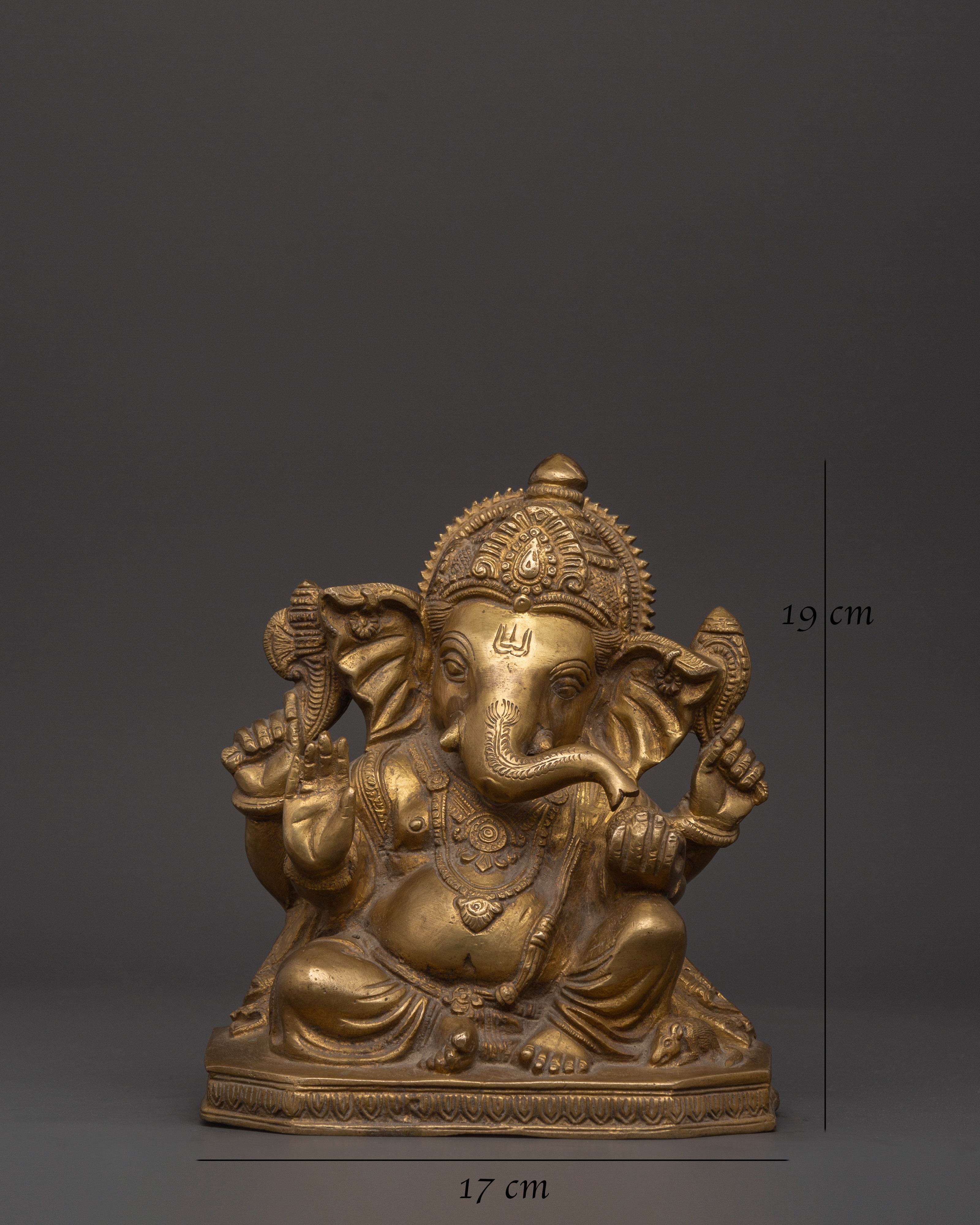 Sacred Ganesha Sculpture | Hindu Deity of Wisdom & Prosperity
