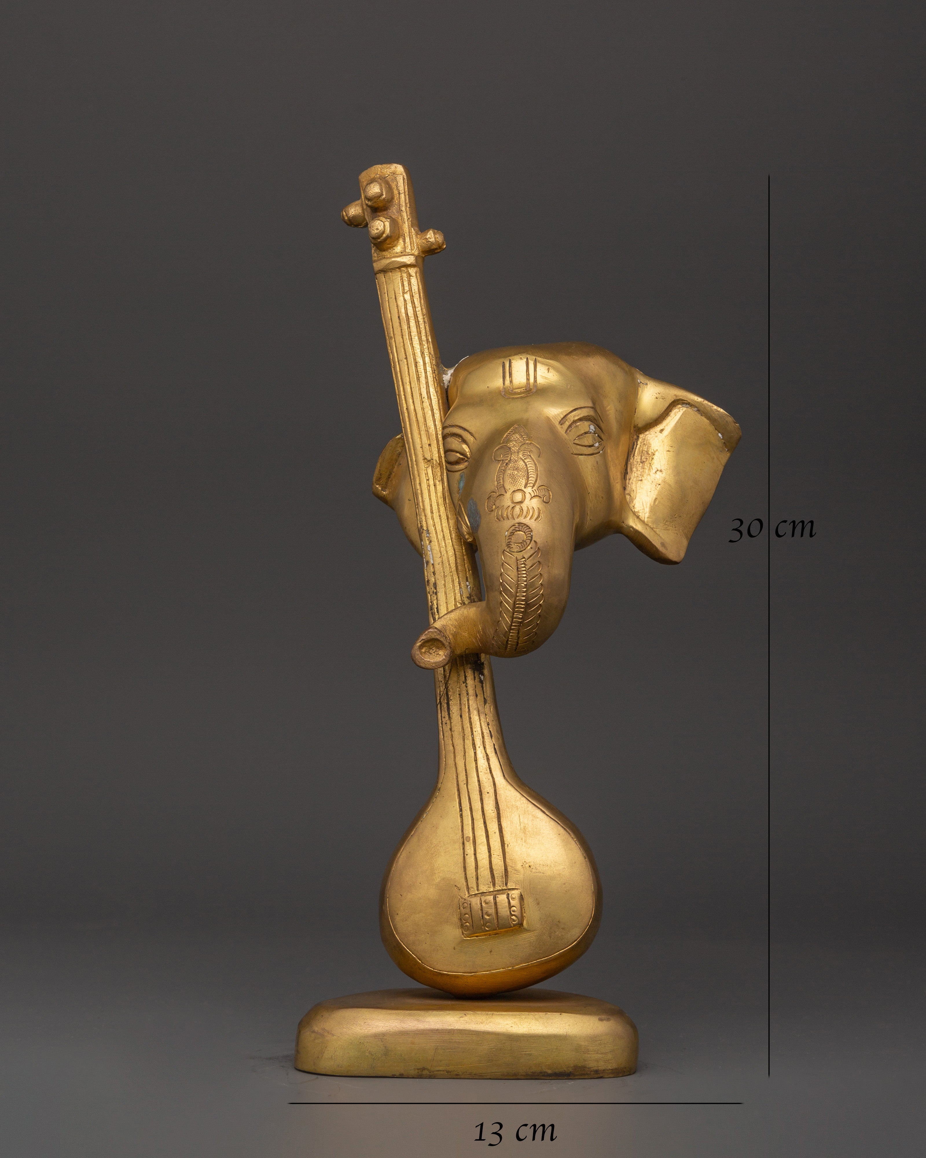 Traditional Ganesh Brass Statue | Handcrafted Hindu Deity