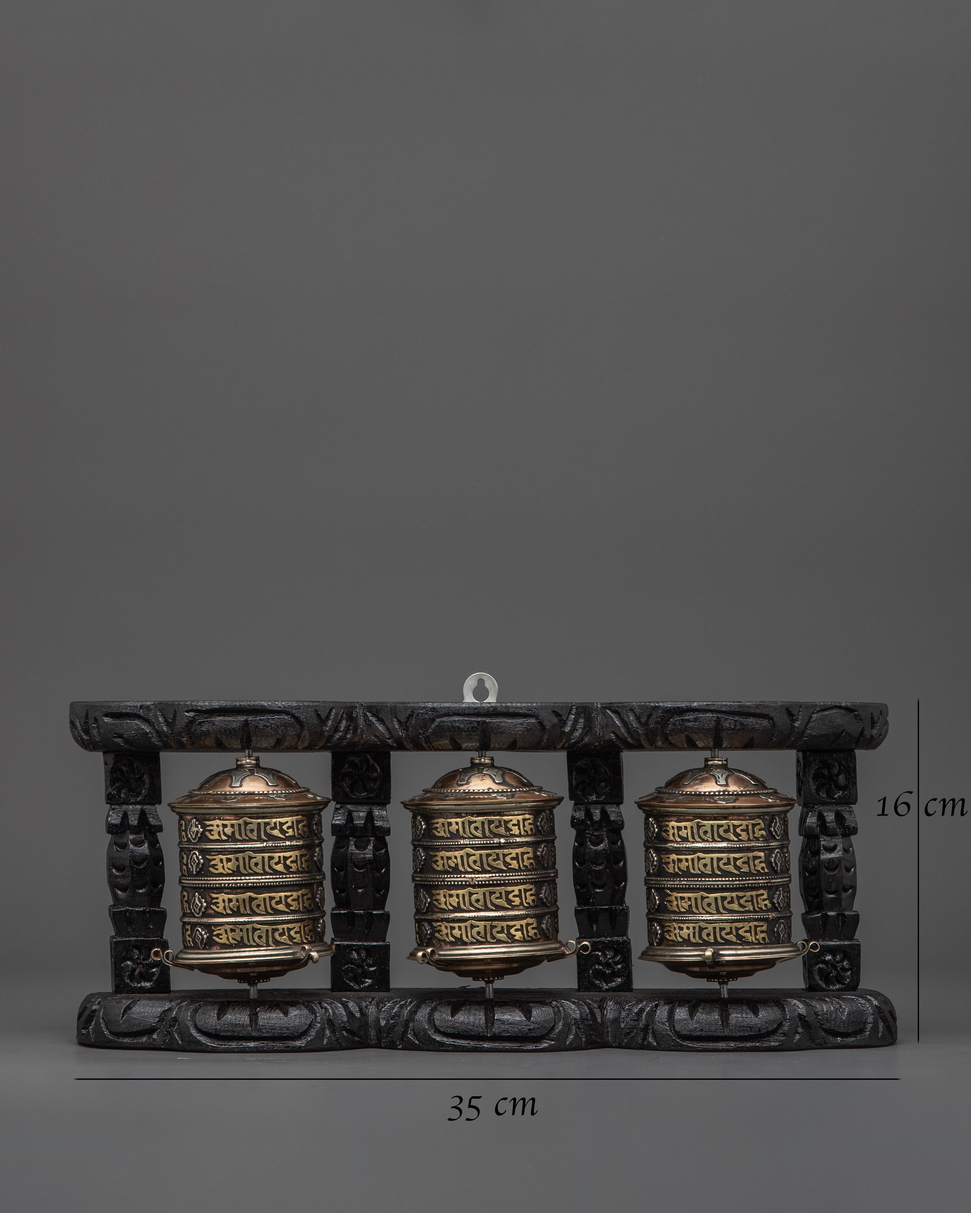 Sacred Mantra Prayer Wheel Wall Decor | Meditation & Blessings