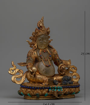 Dzambhala Crystal Body Statue | Icon of Wealth and Prosperity