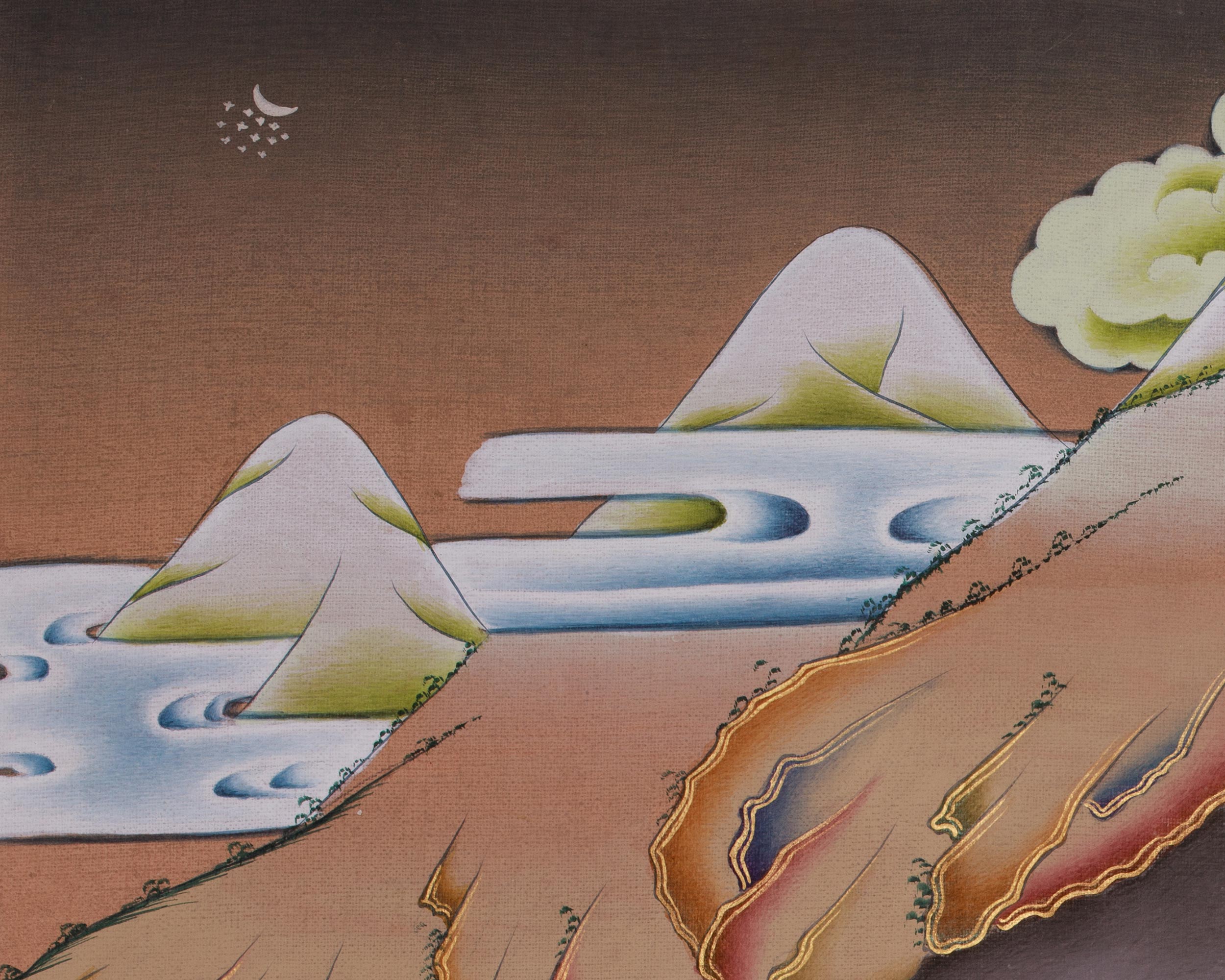 Milarepa Buddhist Art | The Great Yogi and Enlightened Master | Tibetan Painting