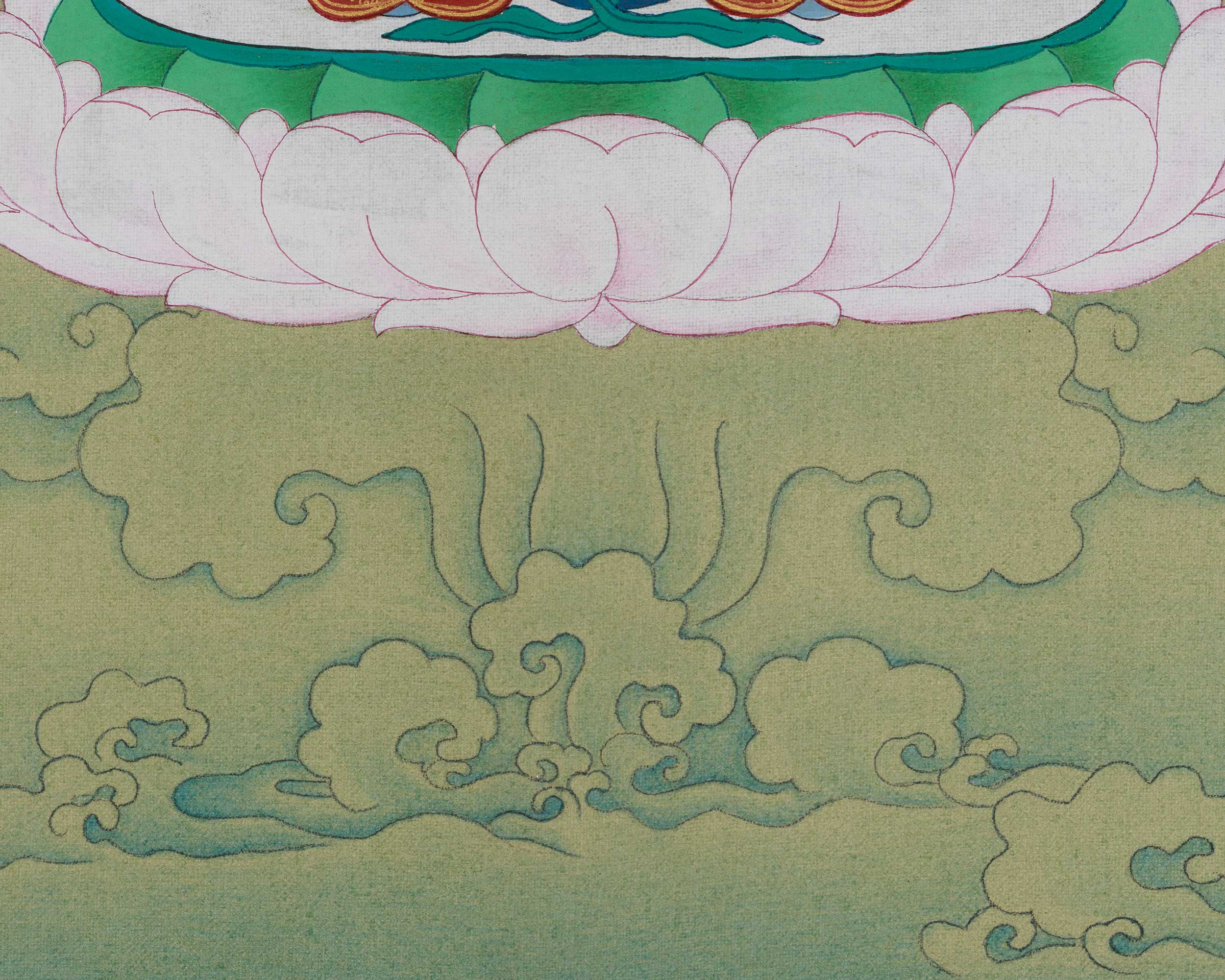 Healing Deity White Tara Artwork | Sita Tara | Seven-Eyed Traditional Thangka