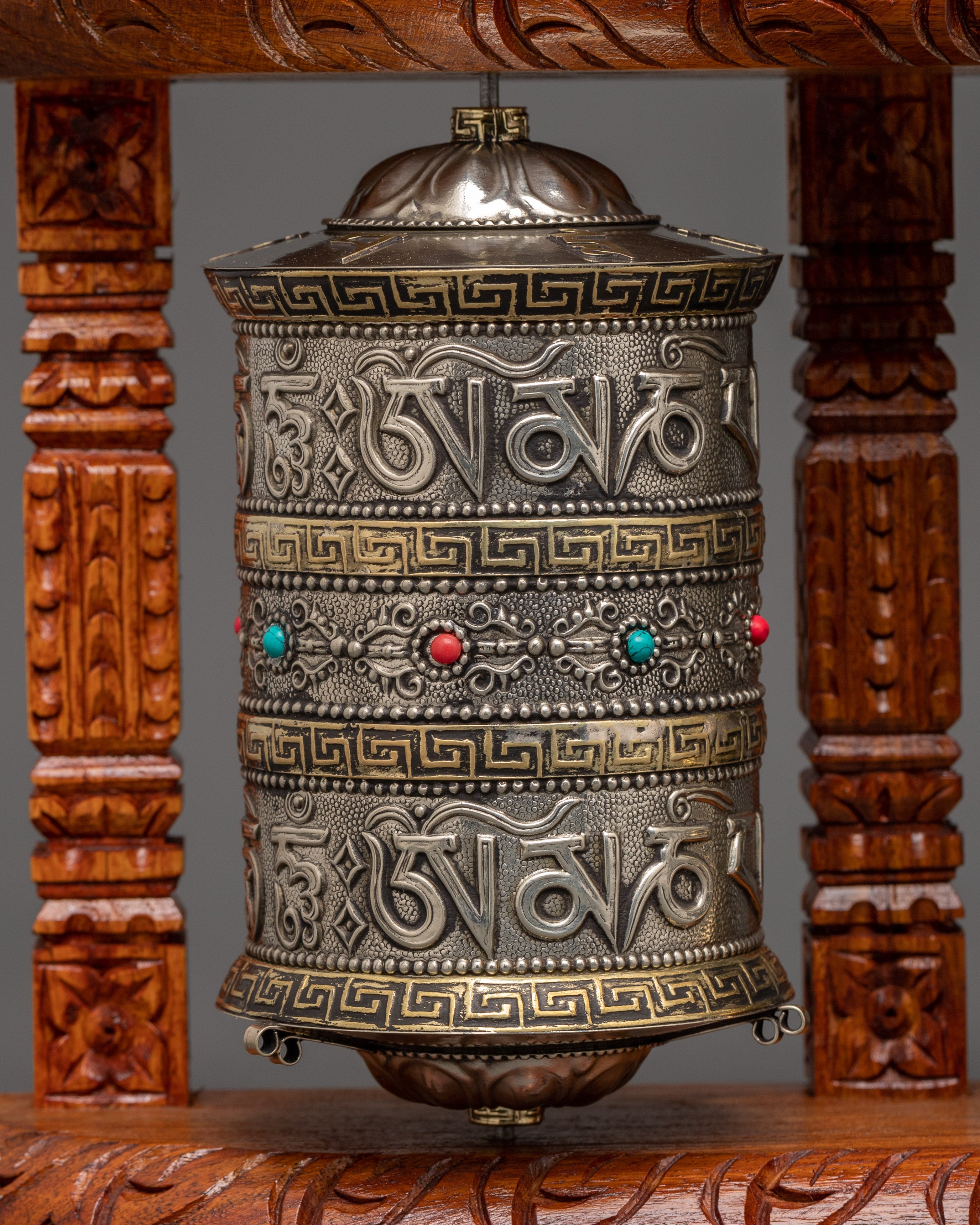 Handcrafted Sacred Copper Tibetan Prayer Wheel | Home Decor Gift