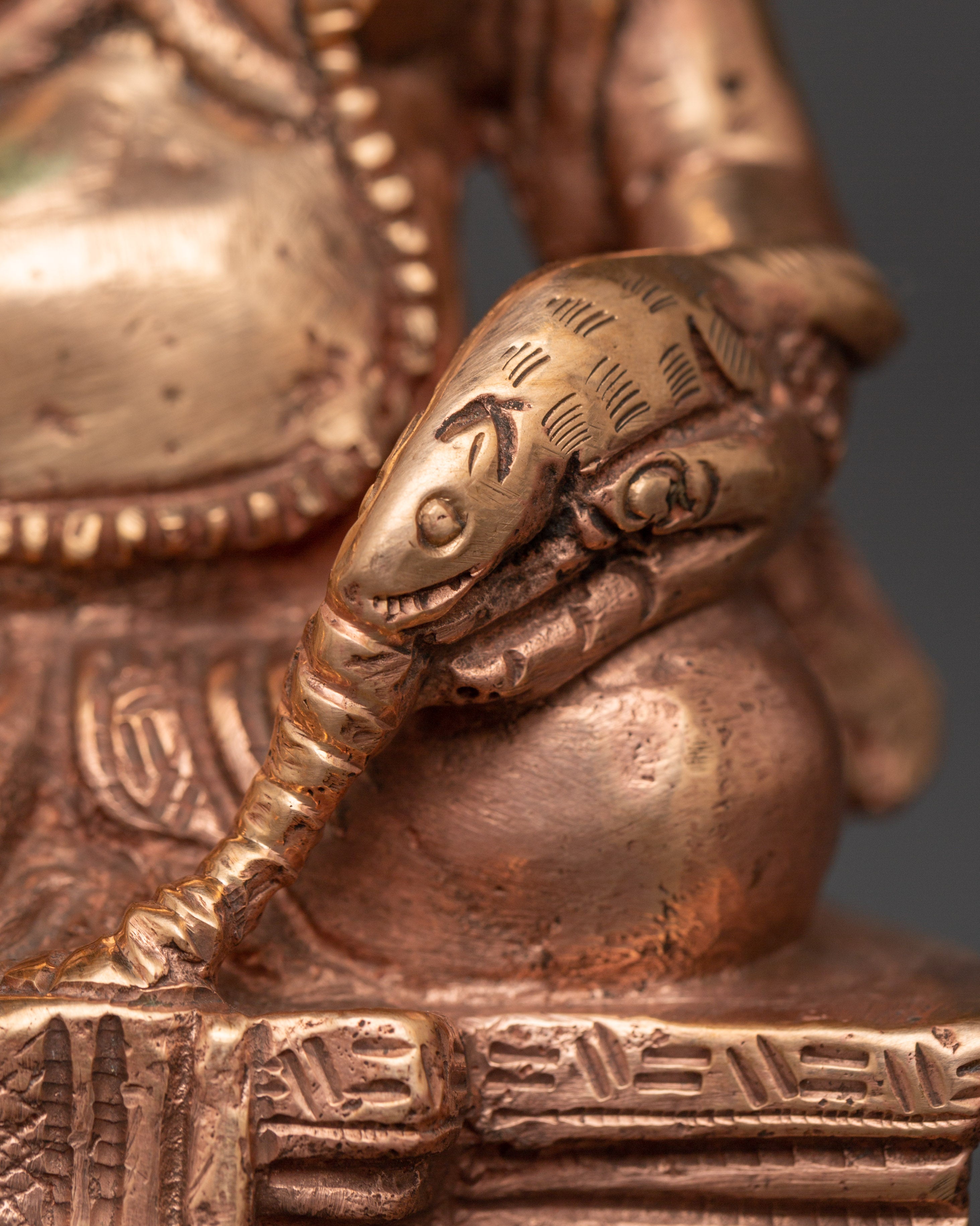 Handcrafted Copper Dzambhala Statue | Rituals and Altar Decor