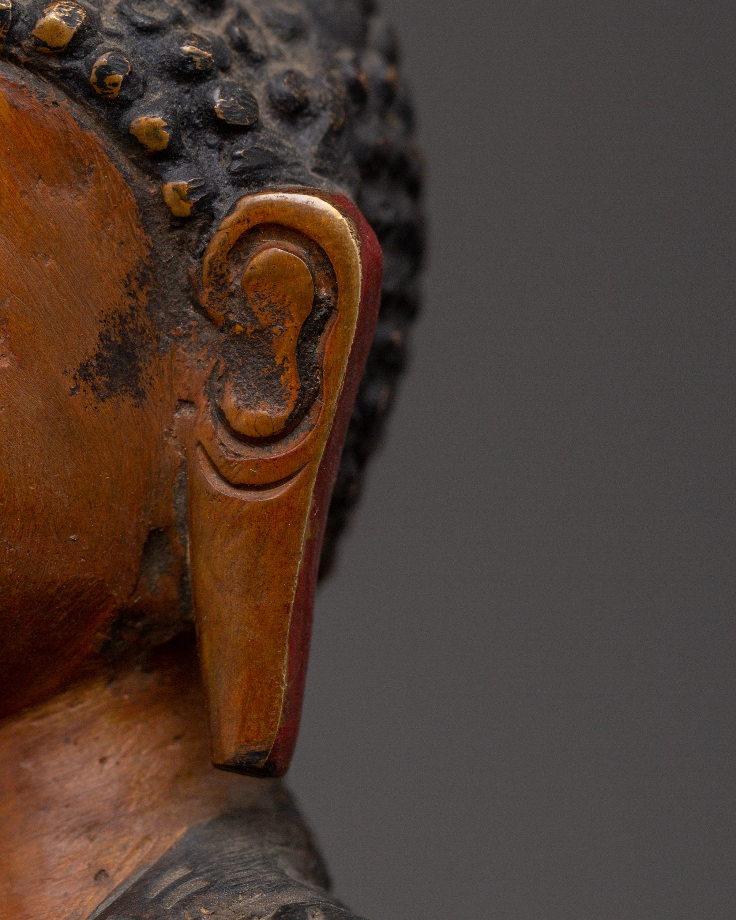 Beautiful Oxidized Copper Shakyamuni Buddha | Spiritual Decor & Buddhist Practice