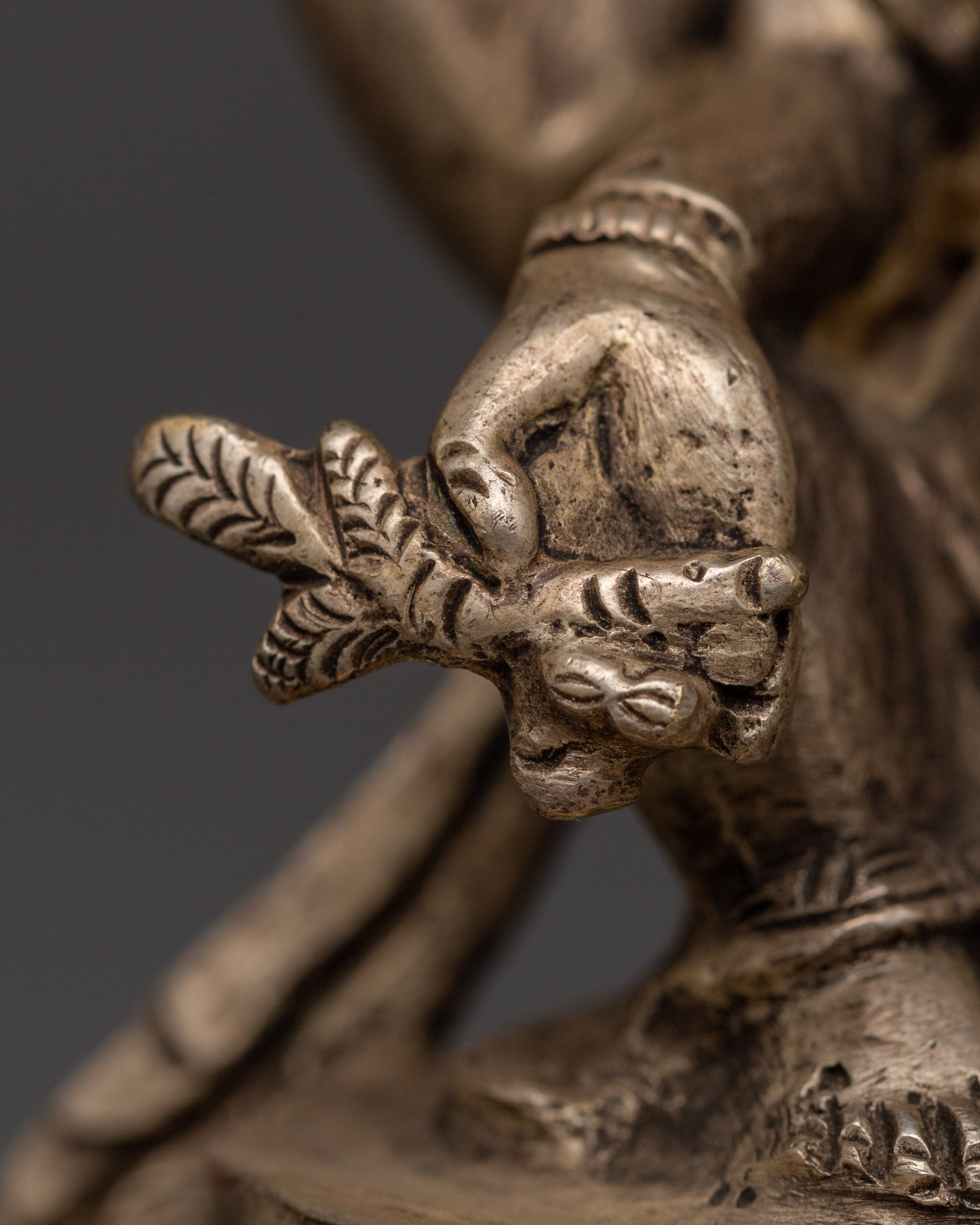 Silver-Plated Ganesh Statue - Spiritual Prosperity Blessings