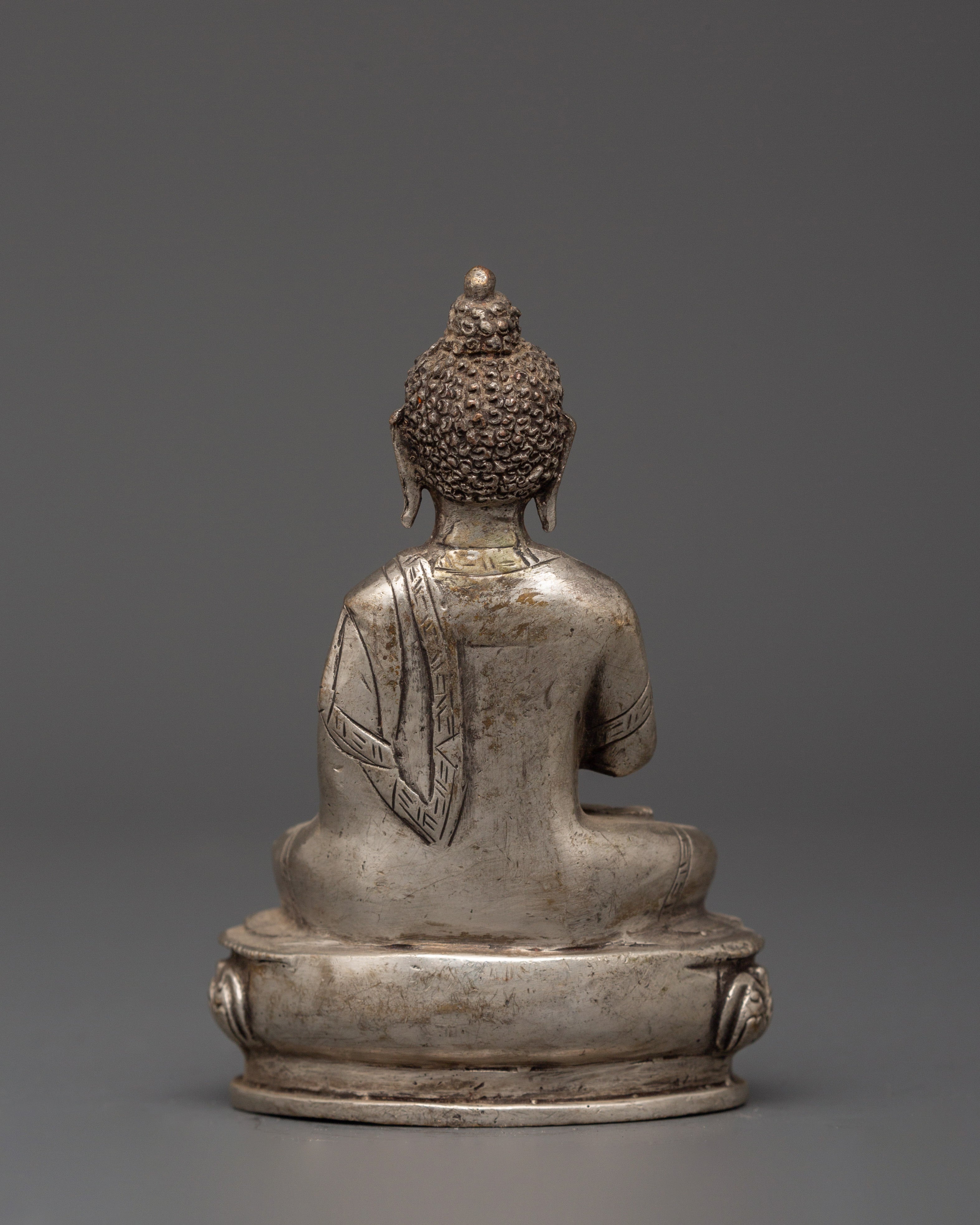 Handcrafted Tibetan Dharma Chakra Mudra Vairocana Buddha | Cosmic Buddha of Wisdom