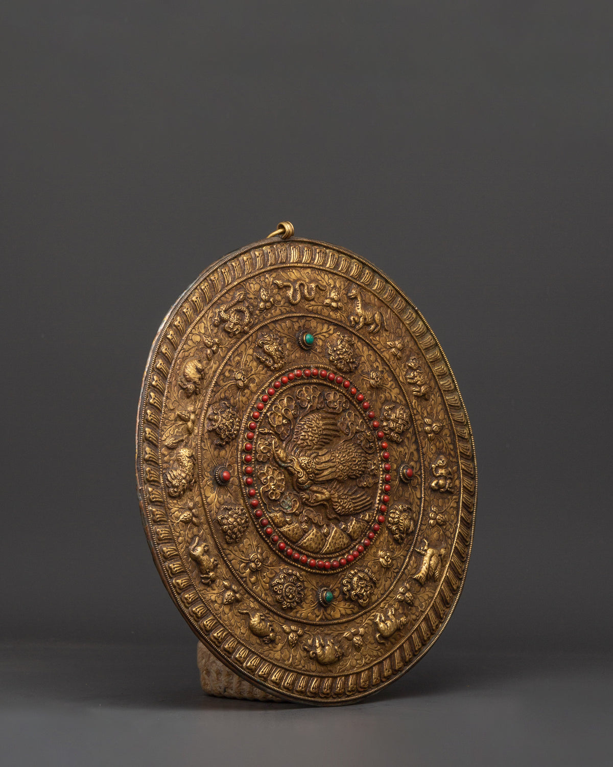 Brass Tibetan Religious Wall Hanging | Perfect for Spiritual Decor
