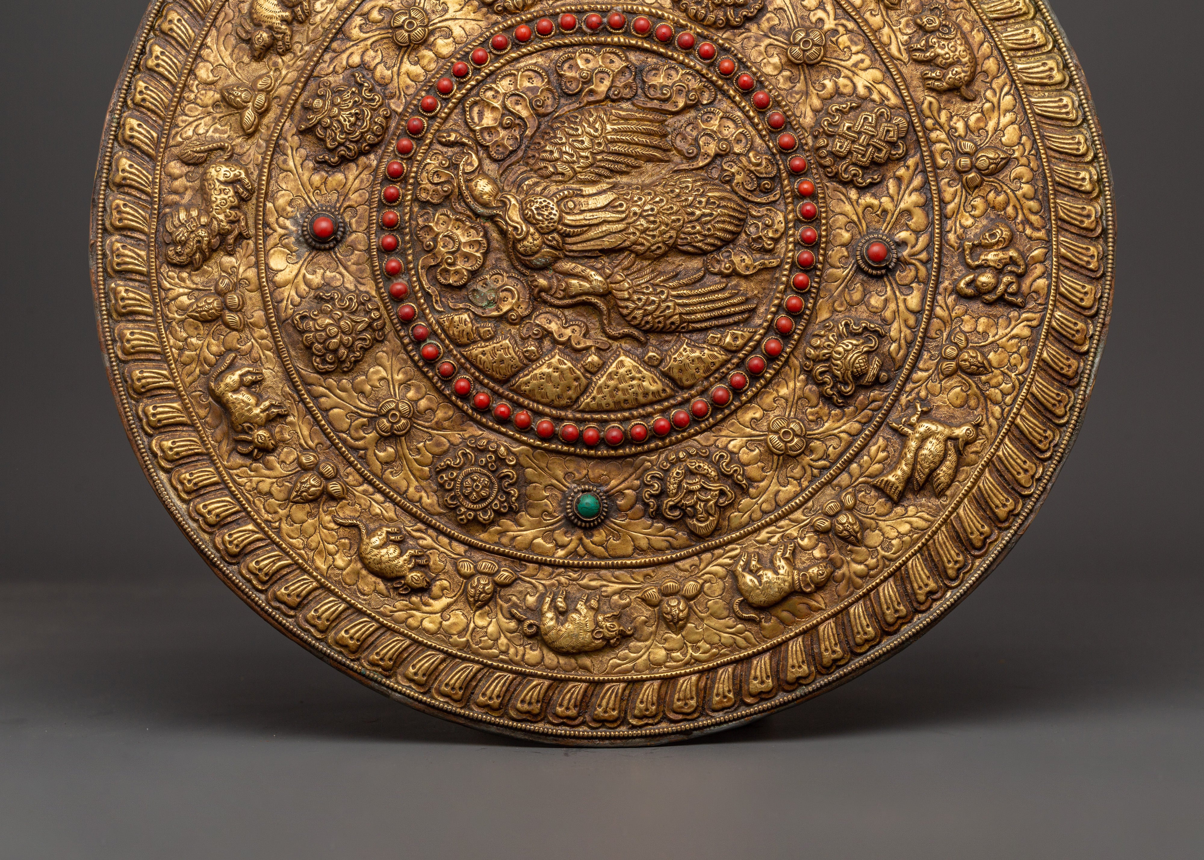Brass Tibetan Religious Wall Hanging | Perfect for Spiritual Decor