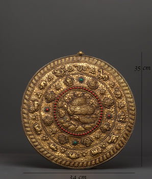 Brass Tibetan Religious Wall Hanging | Perfect for Spiritual Decor