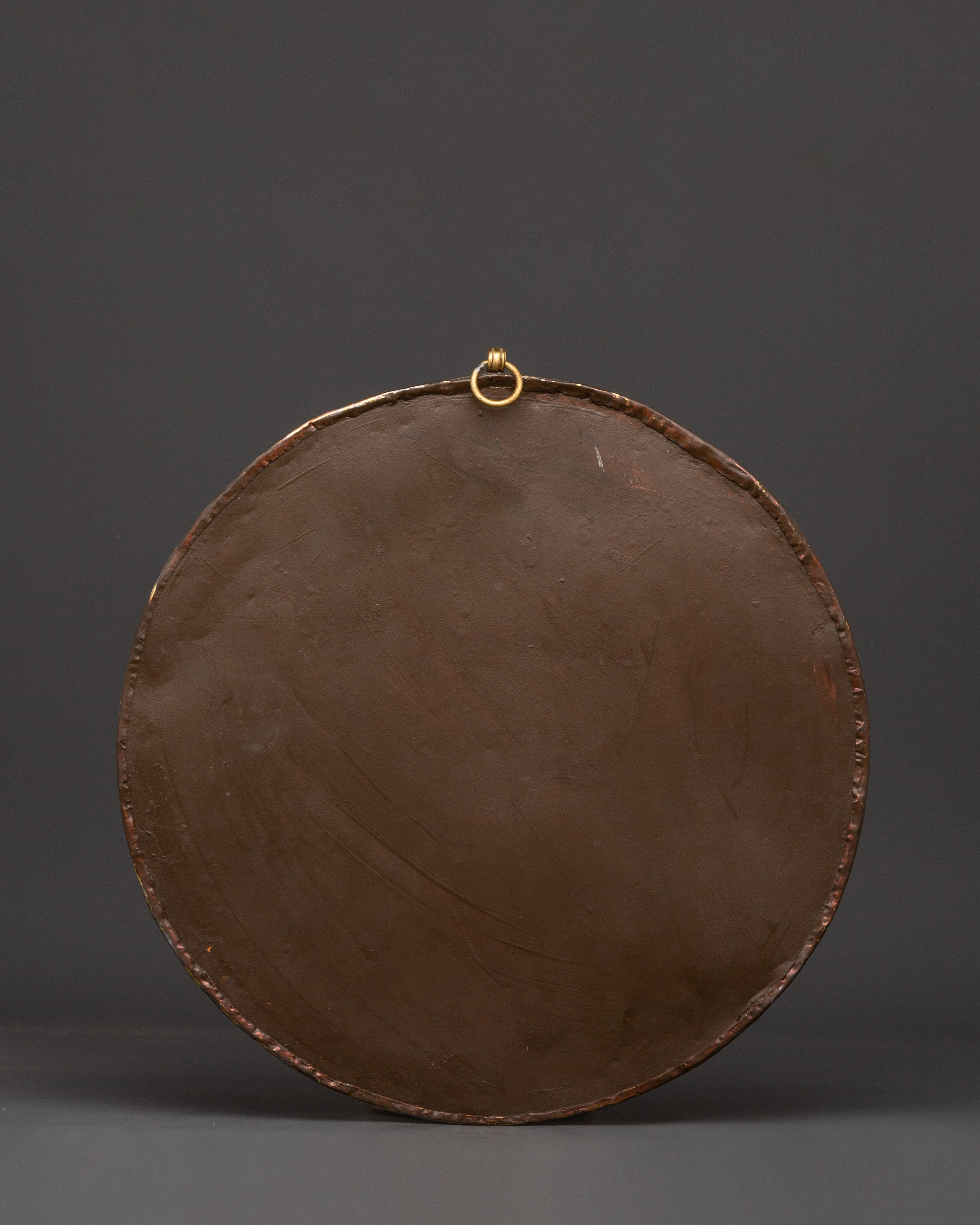 Traditional Tibetan Wall Hanging | Brass Sacred Artwork with Tibetan Symbols
