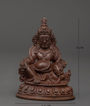 Dzambhala Oxidized Copper Statue | Wrathful Fierce Wealth Deity