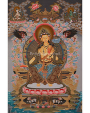 Tibetan Thangka Of Maitreya Buddha