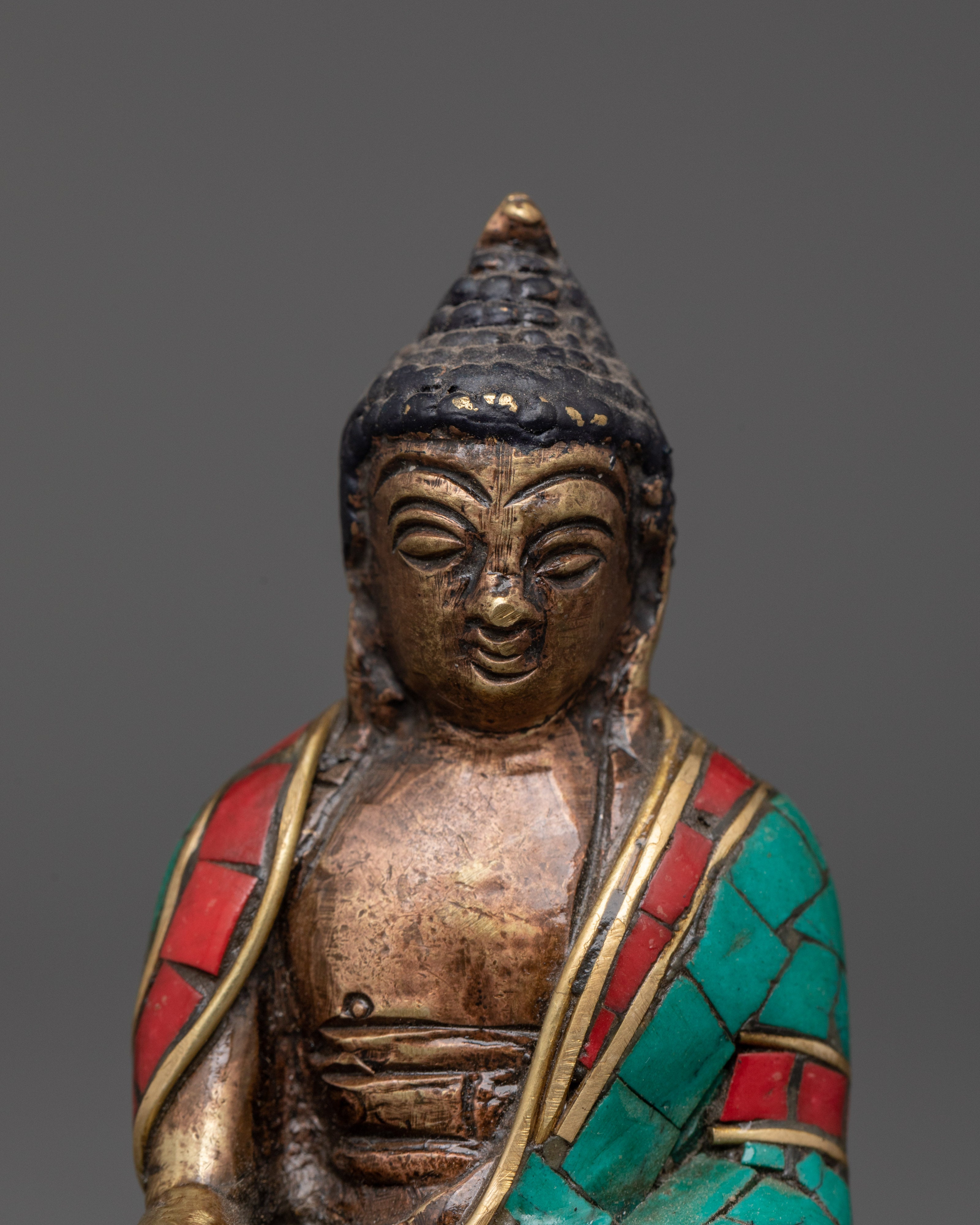 Sacred  Oxidized Copper Shakyamuni Buddha | Spiritual Decor