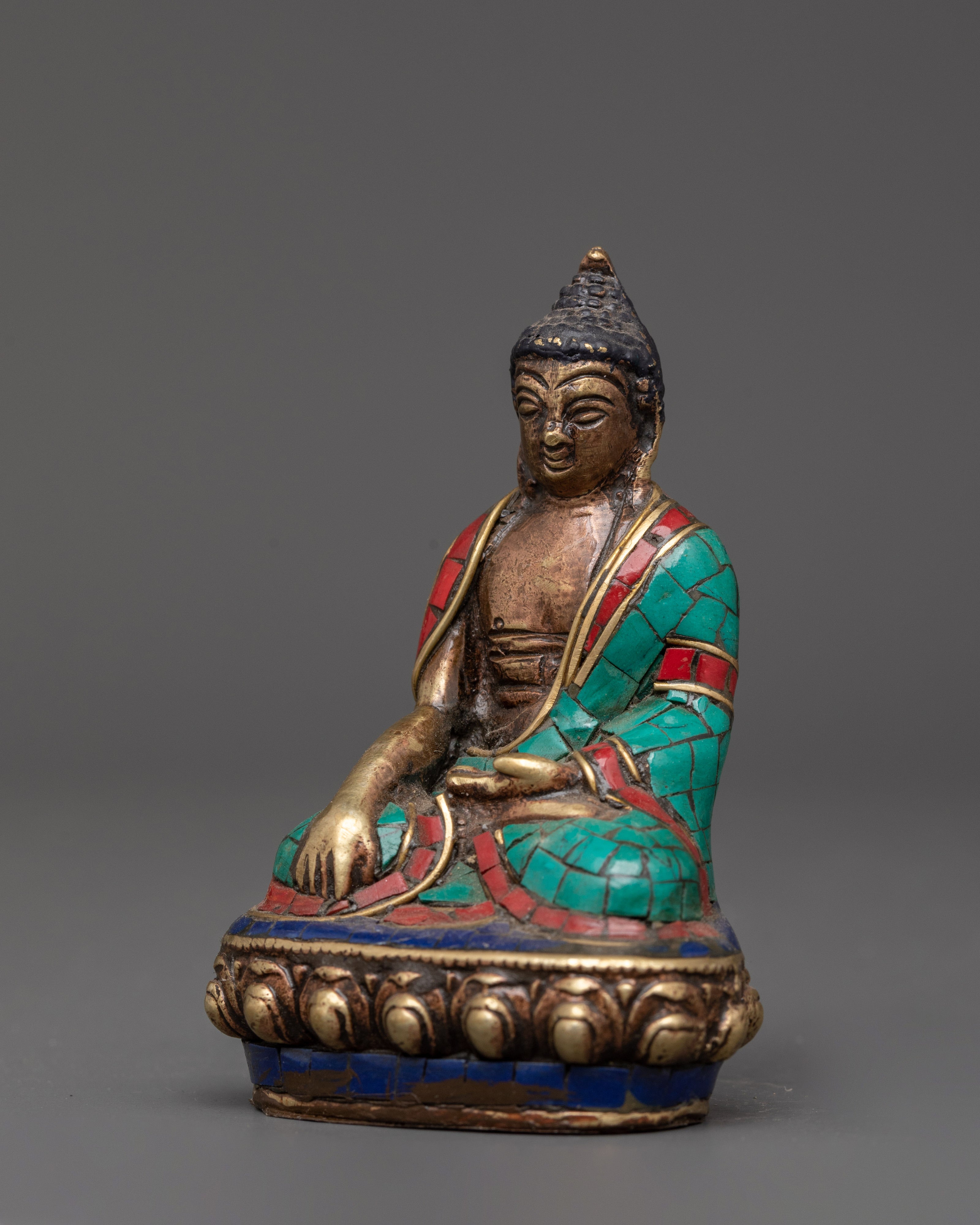 Sacred  Oxidized Copper Shakyamuni Buddha | Spiritual Decor