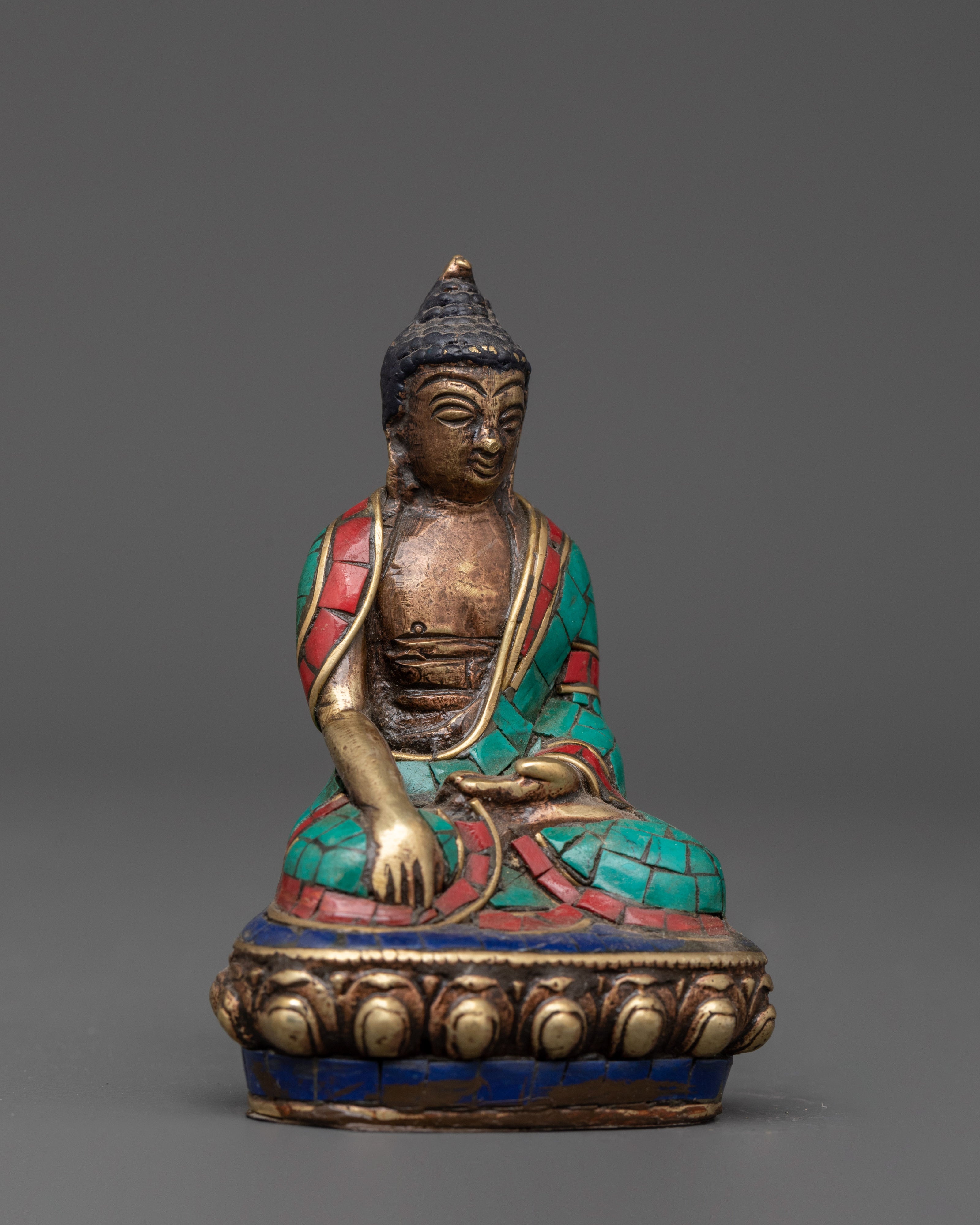 Sacred  Oxidized Copper Shakyamuni Buddha | Spiritual Decor