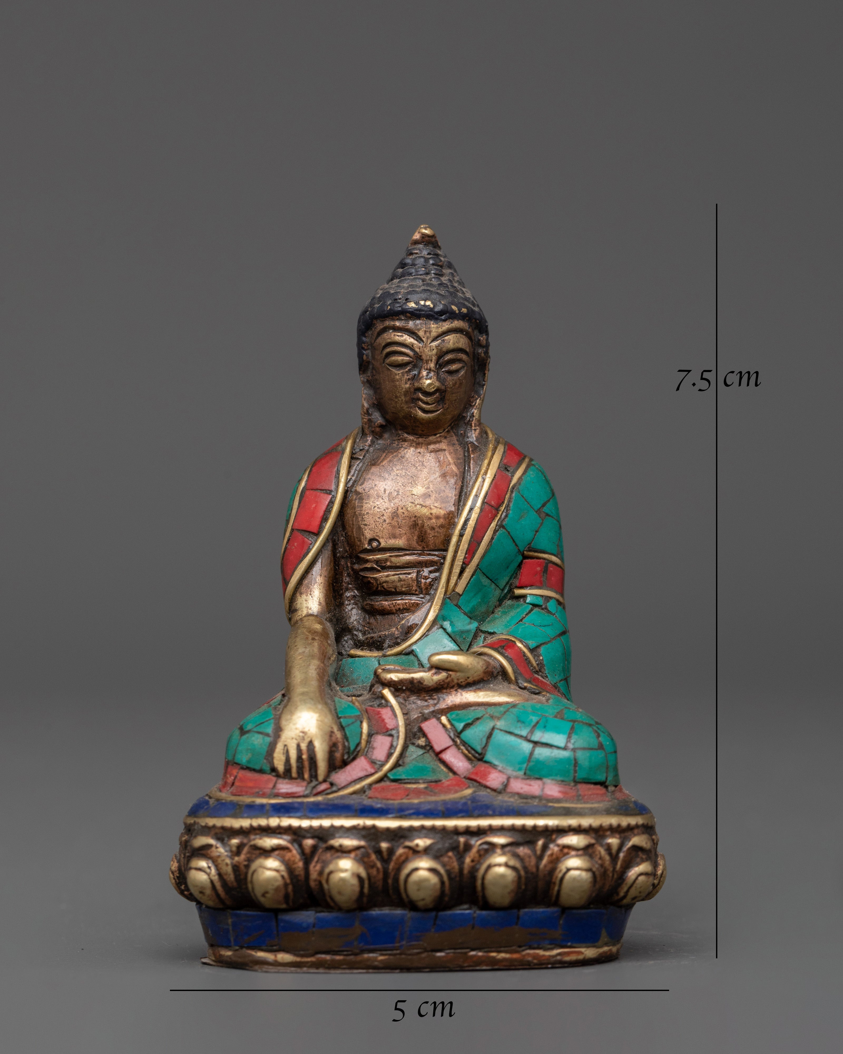 Sacred  Oxidized Copper Shakyamuni Buddha | Spiritual Decor