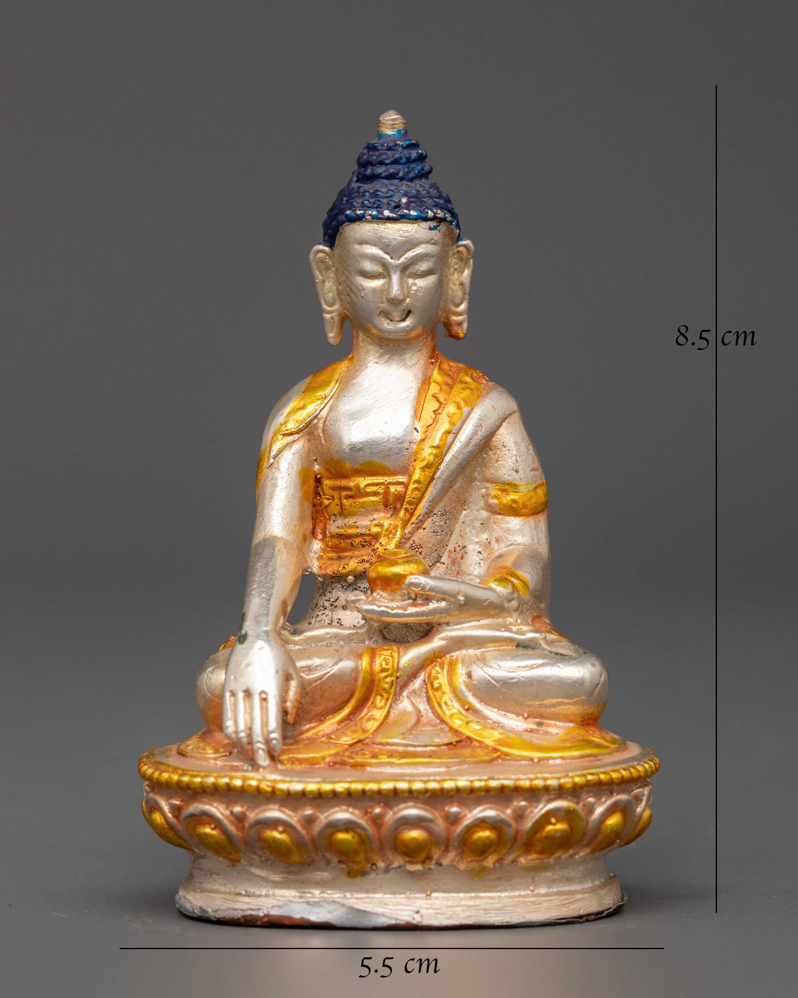 Gold & Silver-Plated Shakyamuni Buddha | Enlightenment  & Spiritual Present