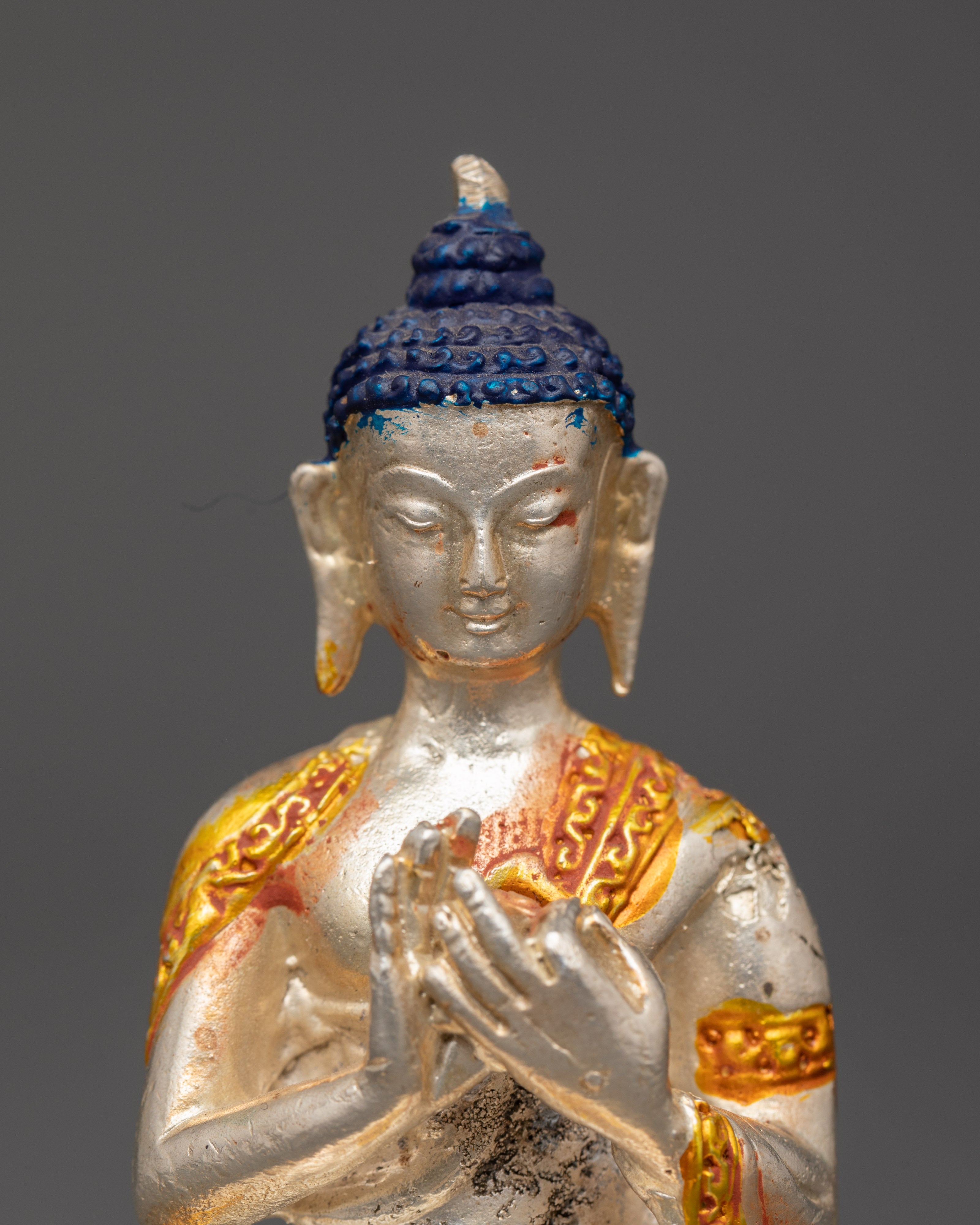 Gold & Silver-Plated Vairochana Buddha | Spiritual Practice & Wisdom