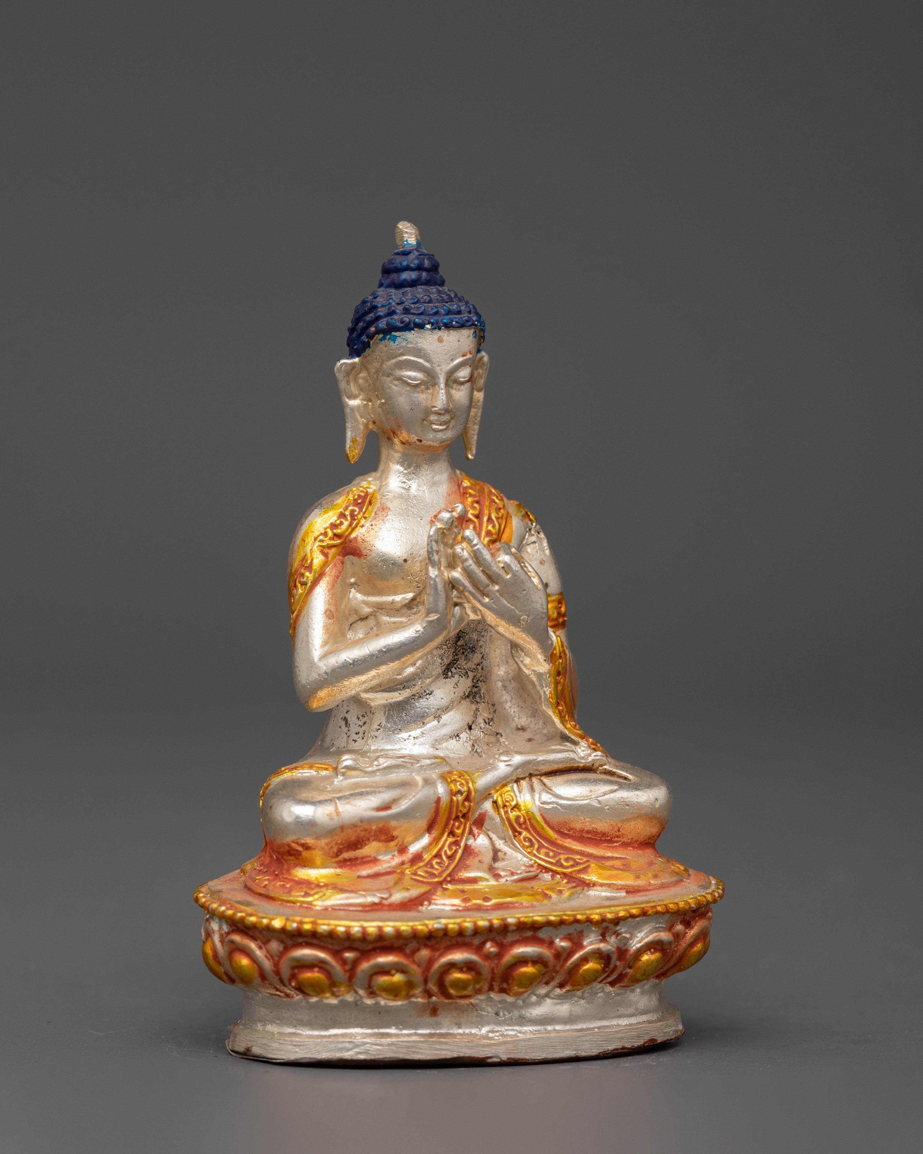 Gold & Silver-Plated Vairochana Buddha | Spiritual Practice & Wisdom