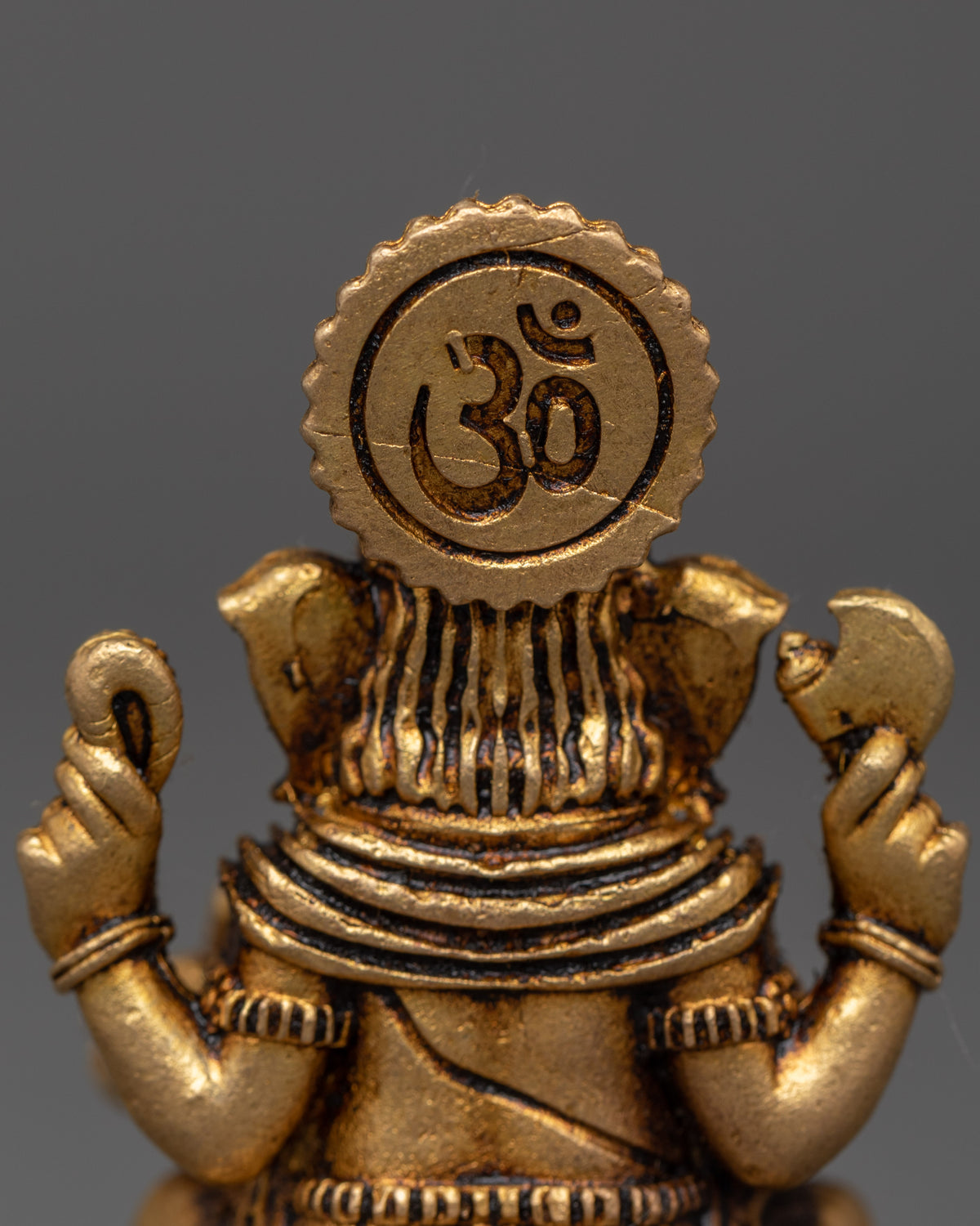 Brass Ganesh Statue with Halo | Ganesha Idol for Wisdom, Guidance & Protection