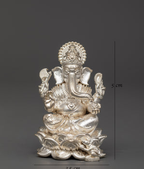 Lord Ganesha Silver Plated Statue | Blessings and Abundance Decor