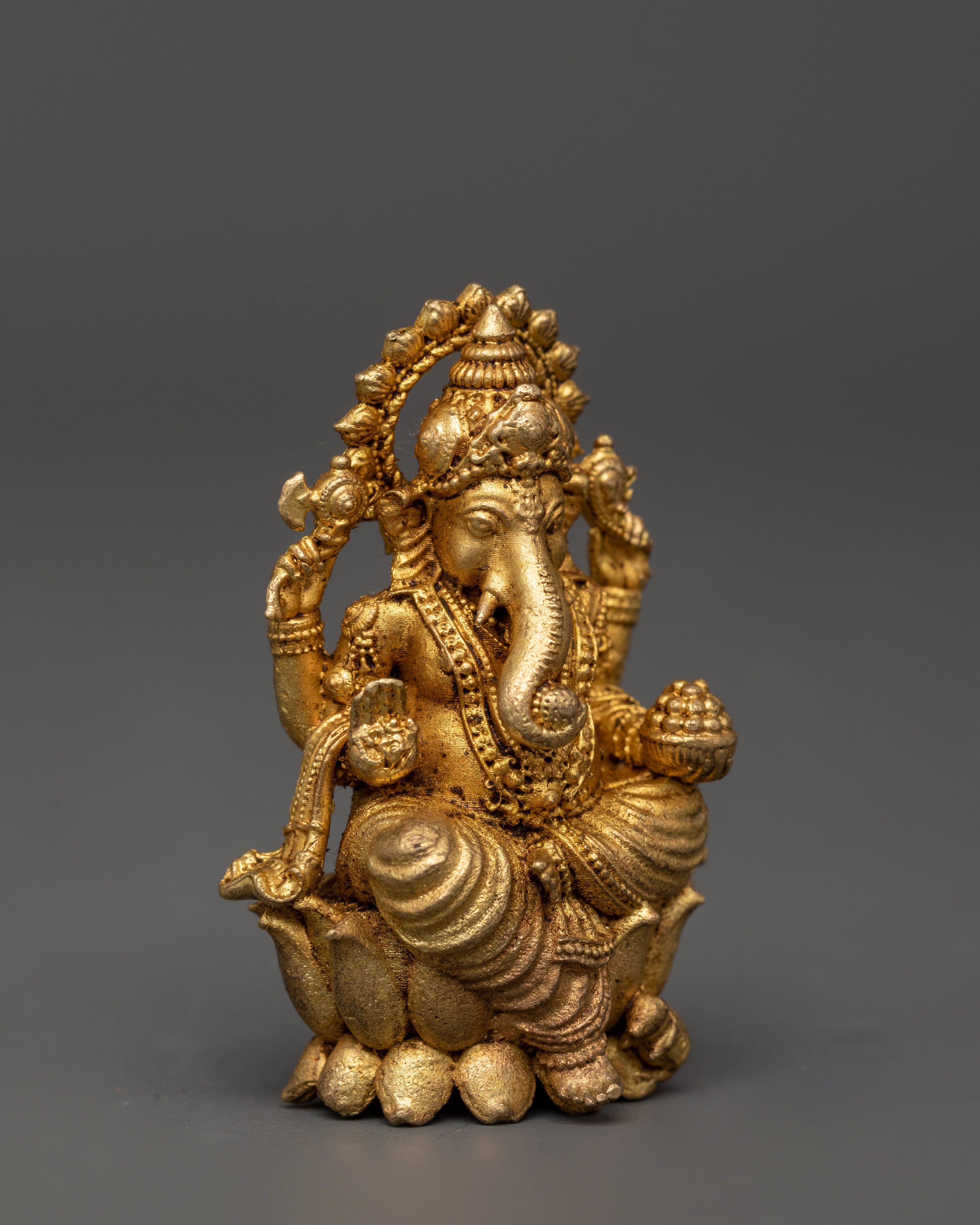 Small Hindu Ganesha Brass Statue | Idol for Altar, Puja & Spiritual Home Decor