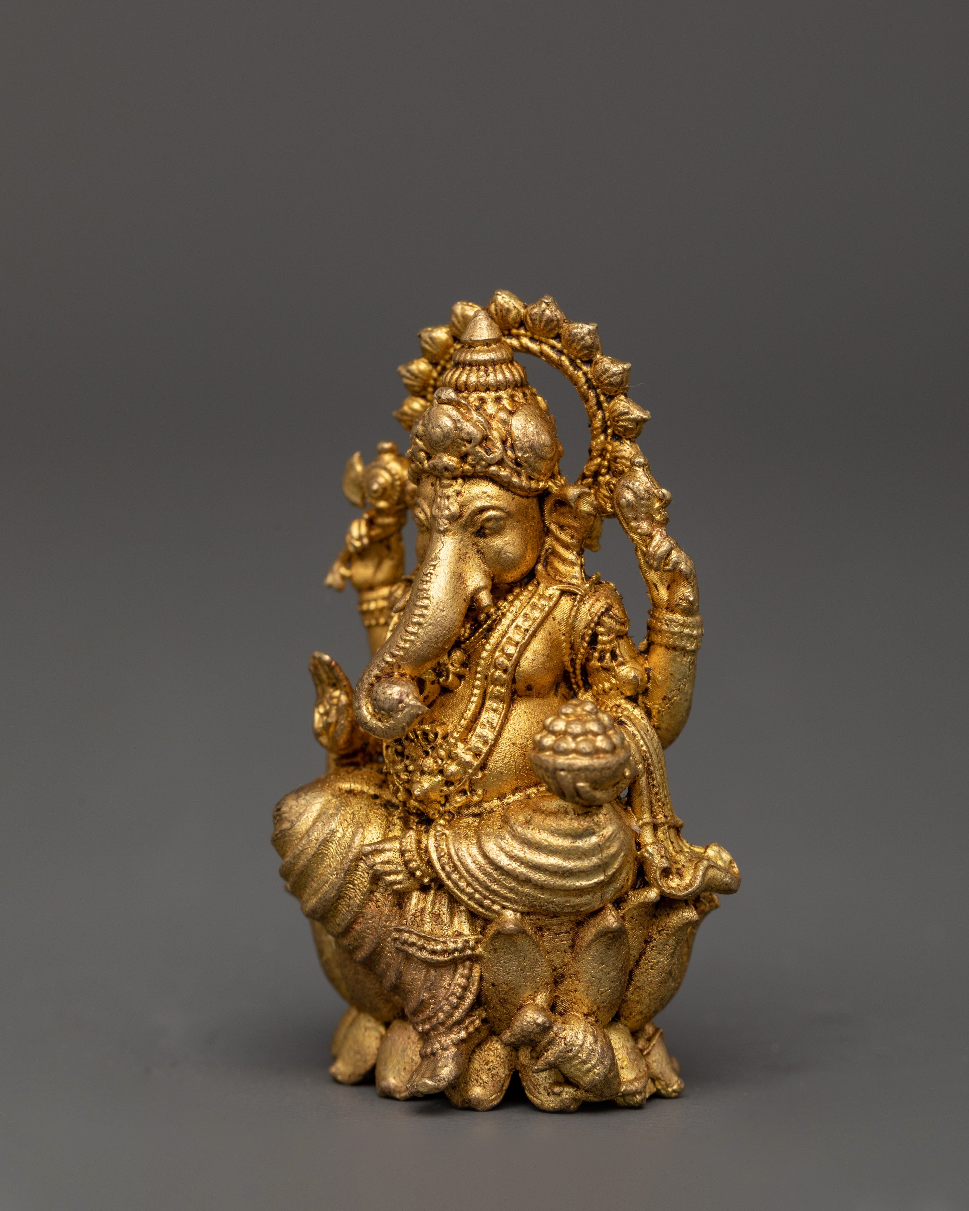 Small Hindu Ganesha Brass Statue | Idol for Altar, Puja & Spiritual Home Decor