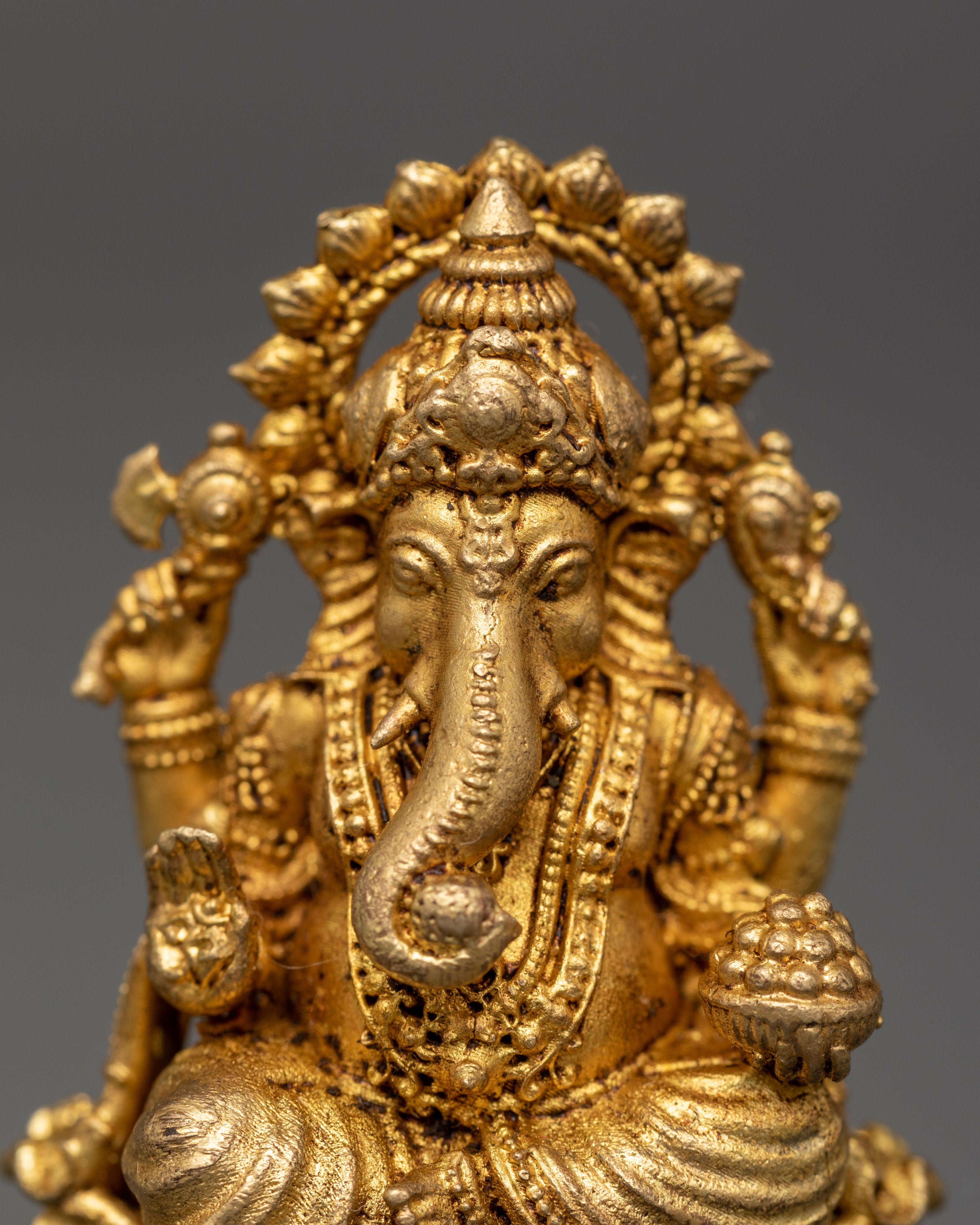 Small Hindu Ganesha Brass Statue | Idol for Altar, Puja & Spiritual Home Decor