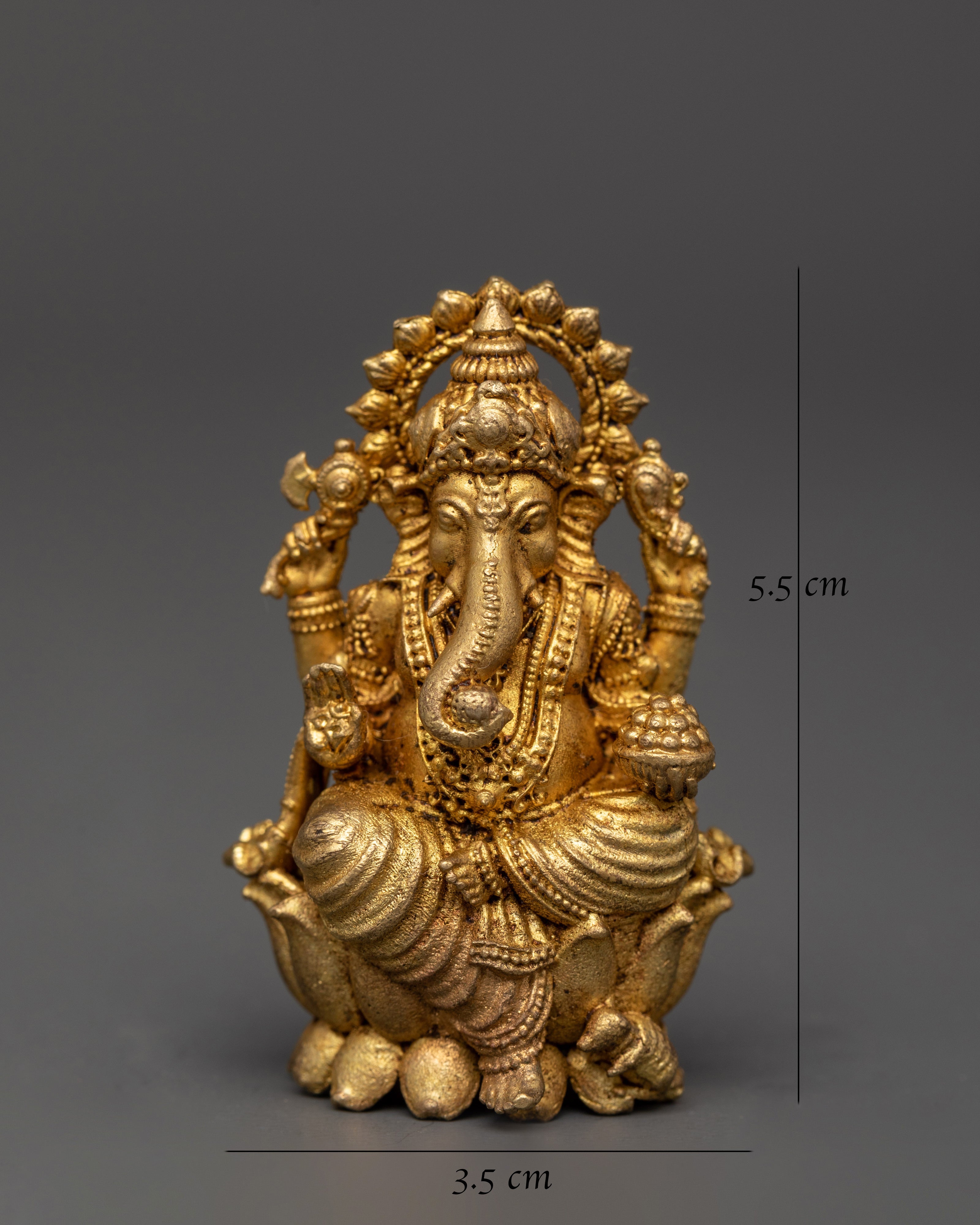 Small Hindu Ganesha Brass Statue | Idol for Altar, Puja & Spiritual Home Decor