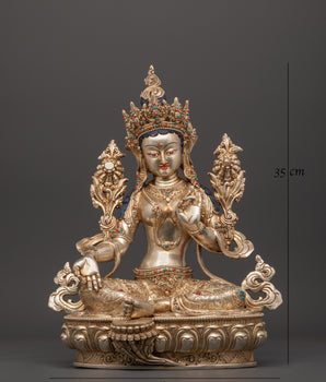 Sacred Green Tara Sculpture for Healing | Buddhist Goddess