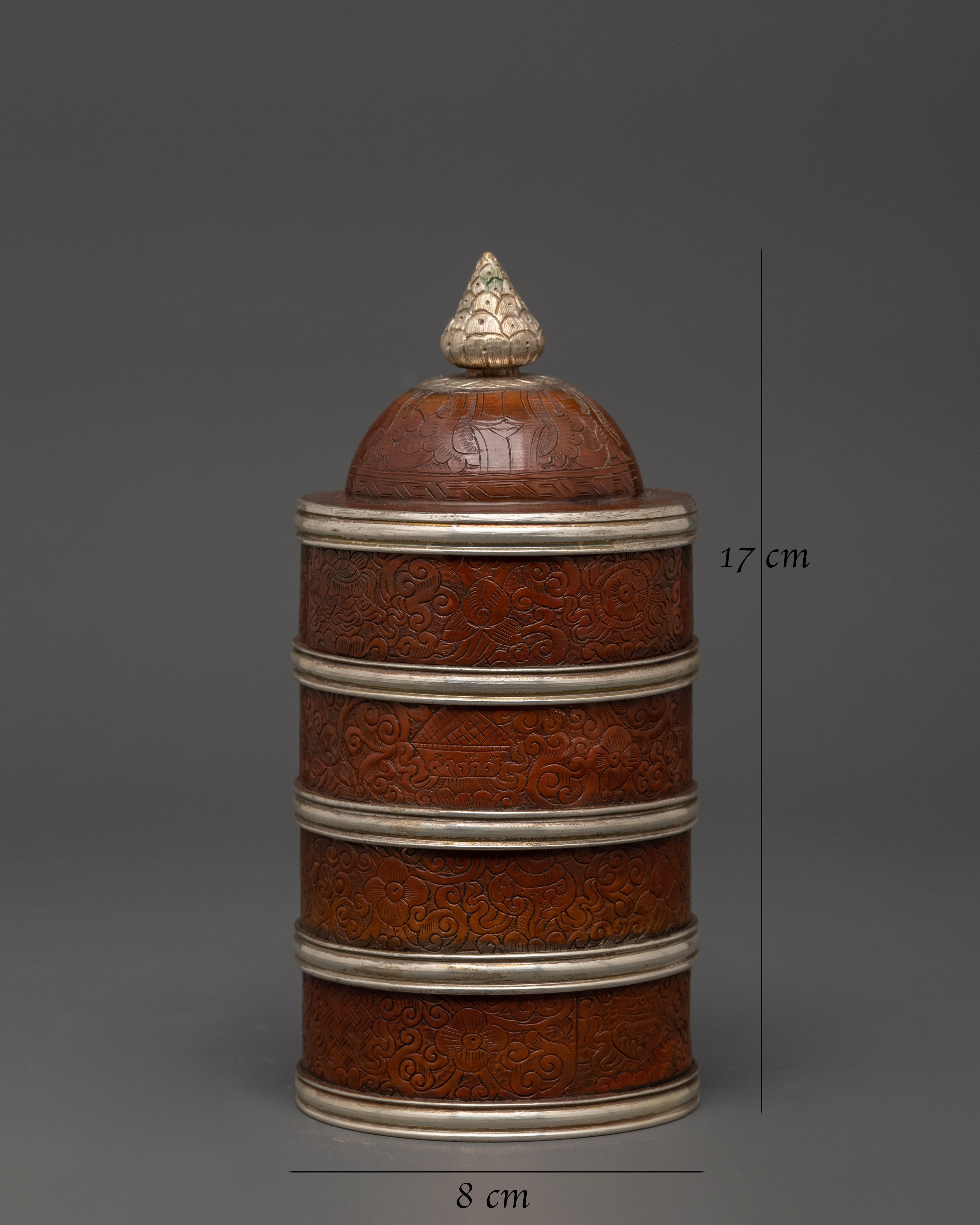 Handcrafted Tibetan Oxidized Copper Rice Pot | For Offerings and Spiritual Ceremonies