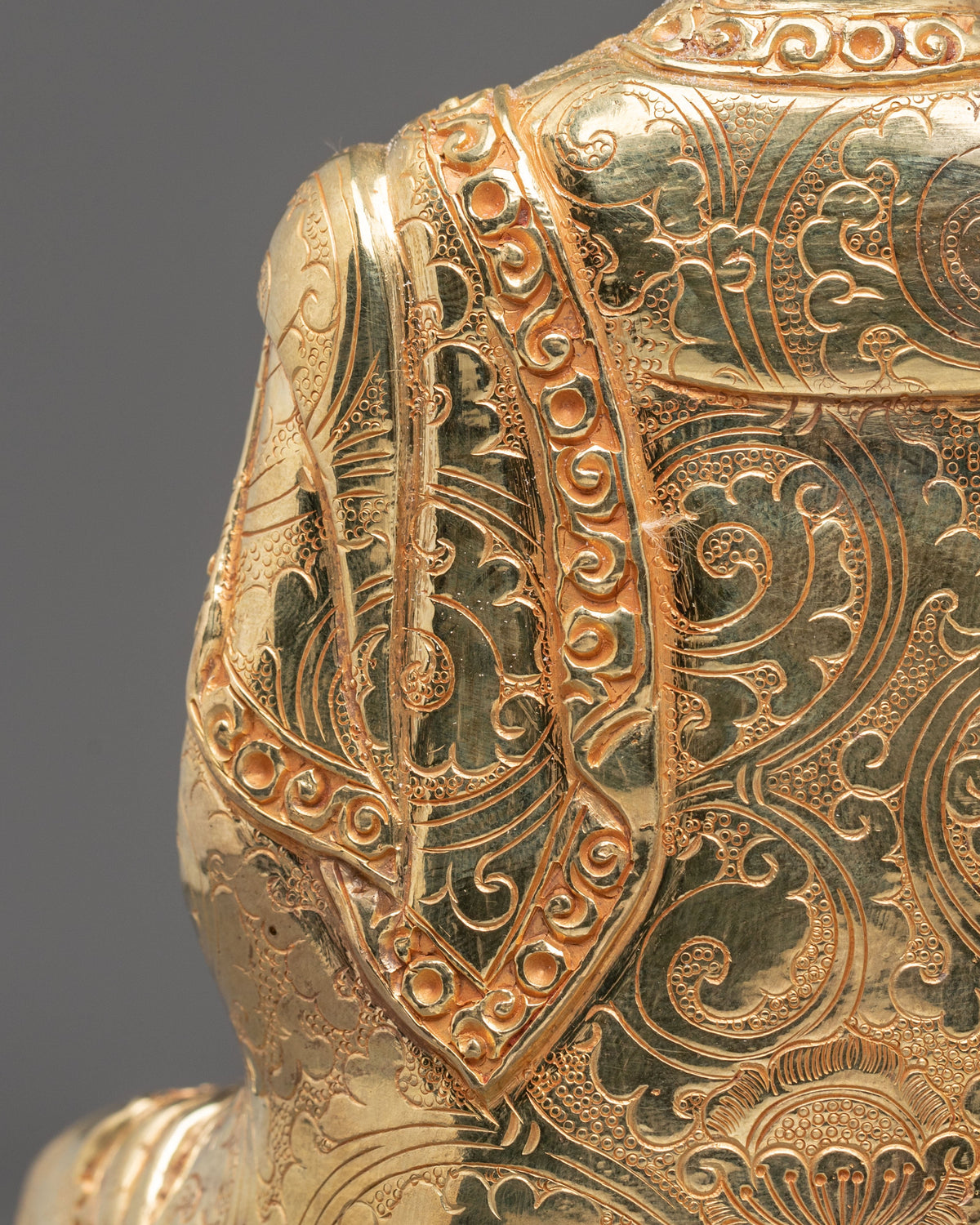 Bodhgaya Shakyamuni Buddha Statue | Gold Plated Buddhist Sculpture