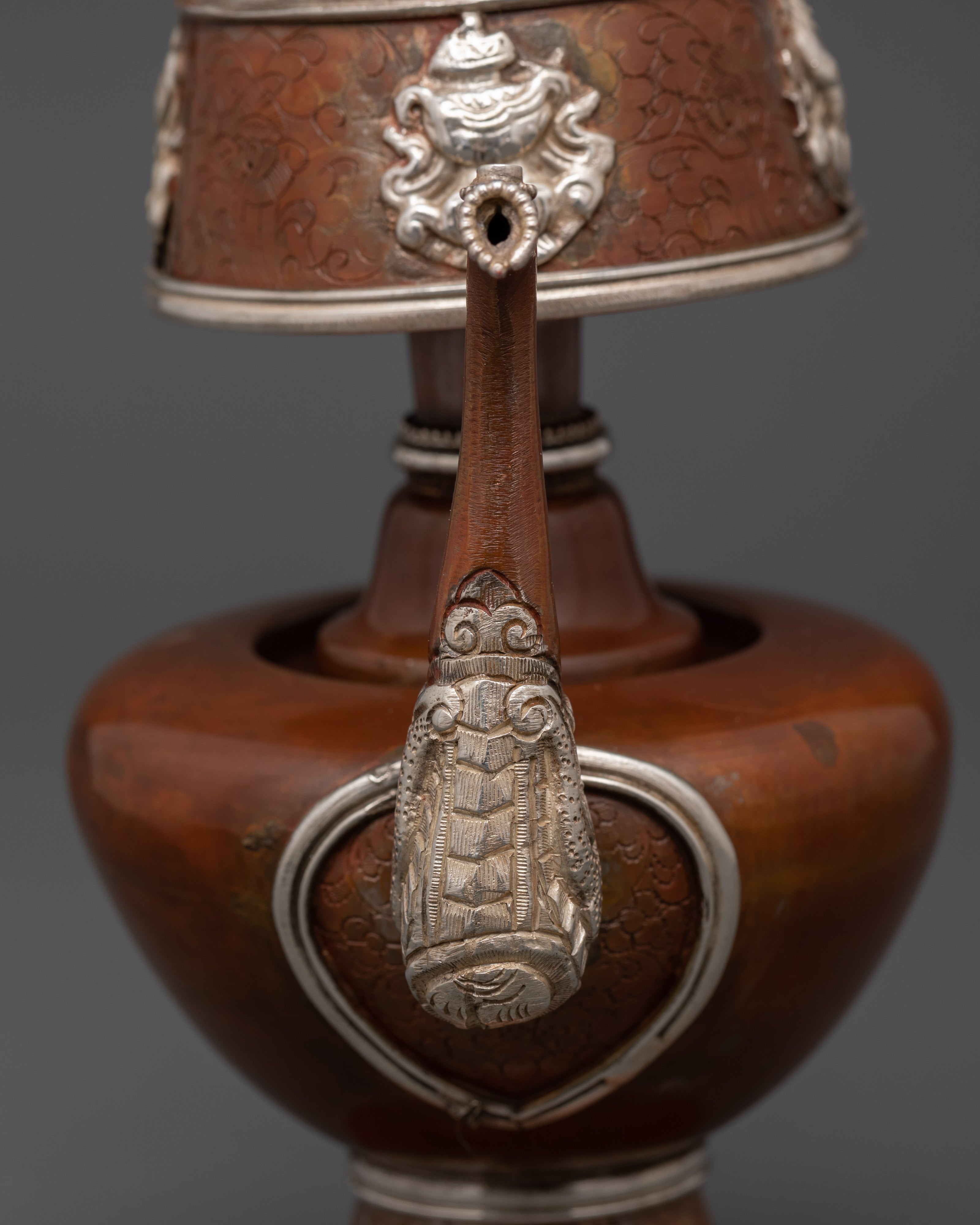 Handcrafetd Tibetan Bhumba Ritual Vase | Buddhist Water Offering Vessel