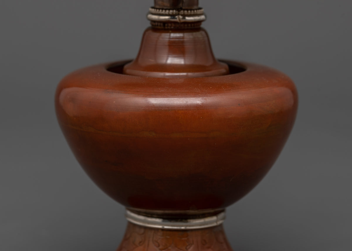 Tibetan Bhumba Water Offering Vase | Handmade Altar Decor for Meditation, Rituals and Blessing