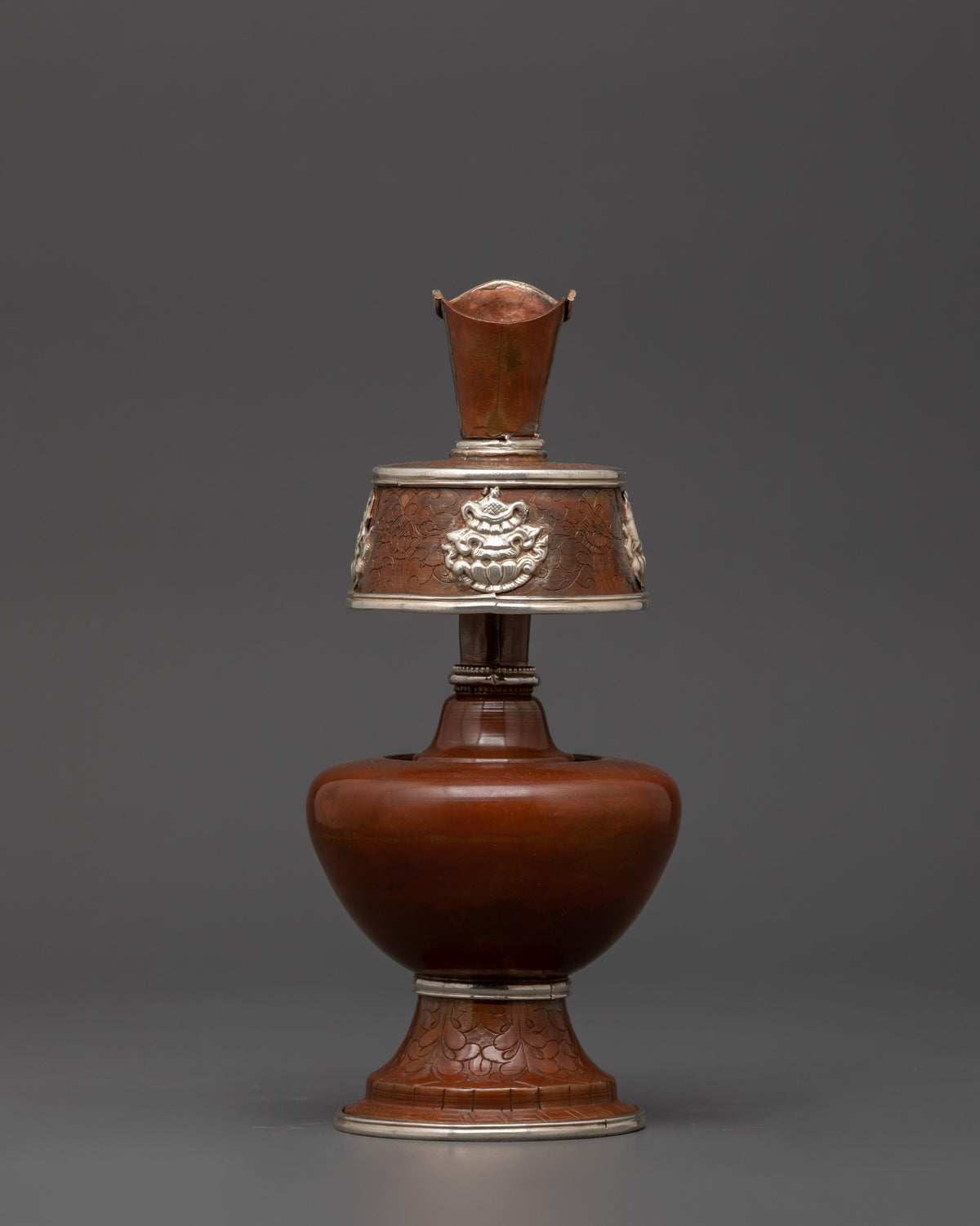 Tibetan Bhumba Water Offering Vase | Handmade Altar Decor for Meditation, Rituals and Blessing