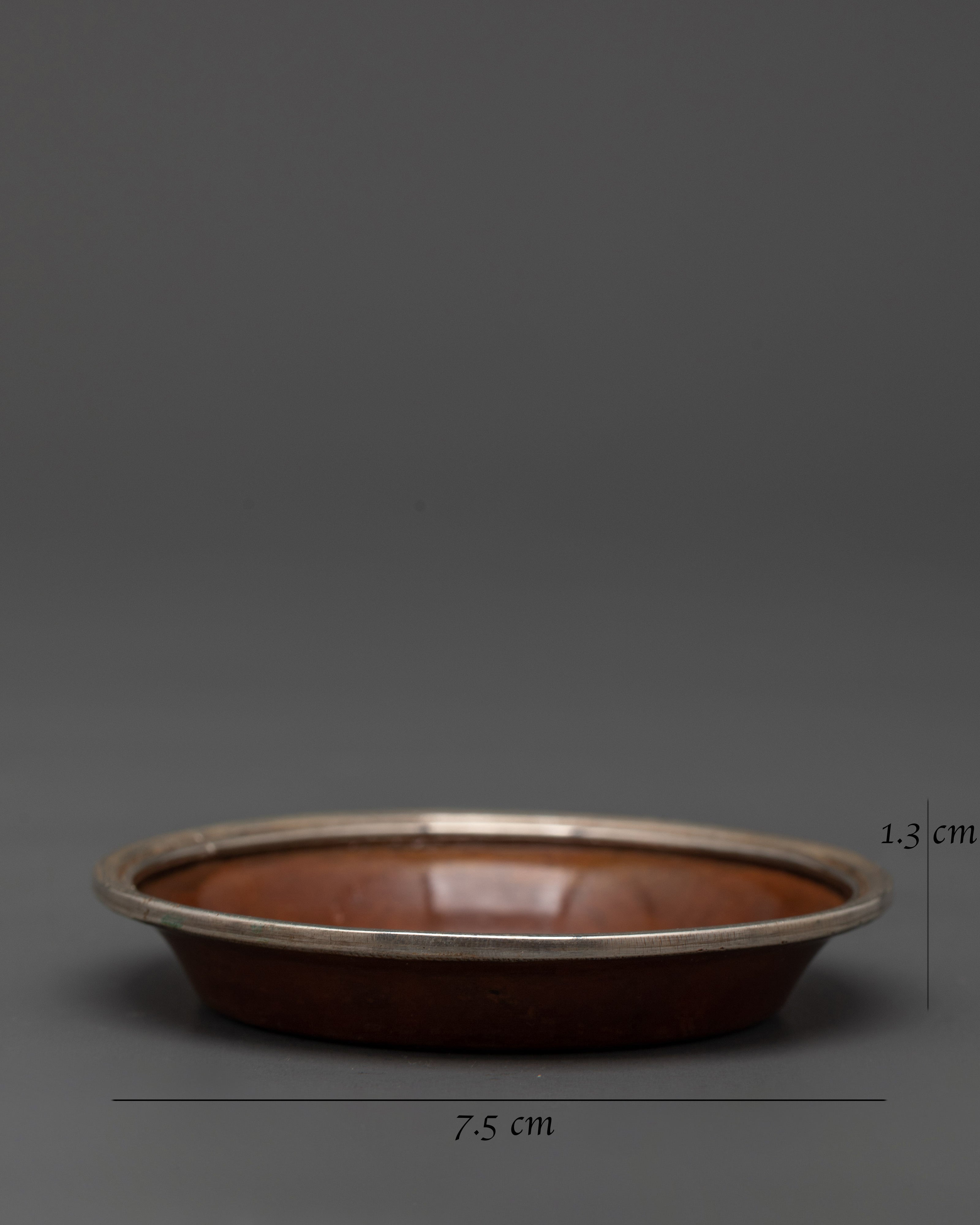 Spiritual Tibetan Water Offering Set | Oxidized Copper Ritual Bowls with Silver-Plated Brass Lining