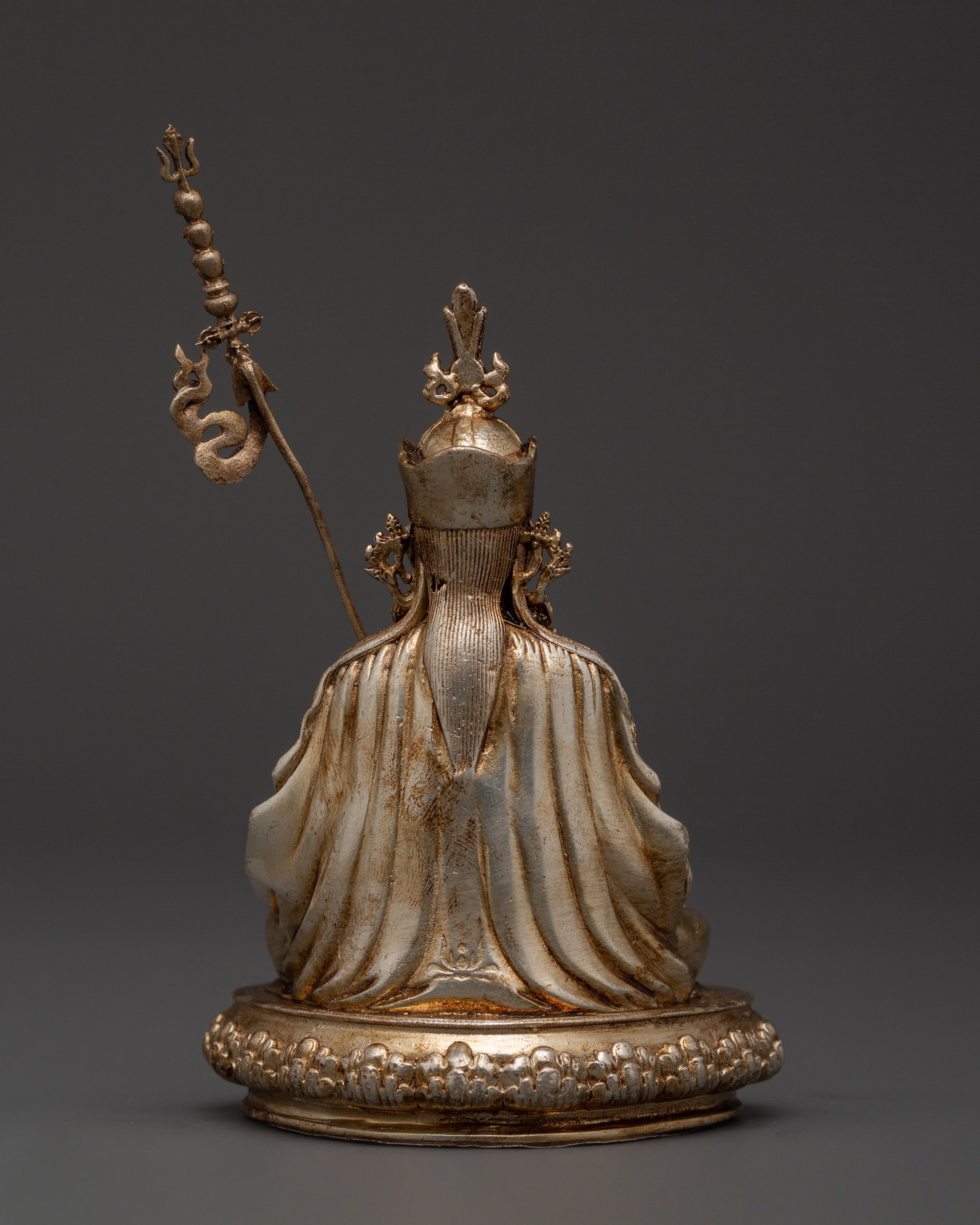 Silver Plated Guru Tsokye Dorje Statue | Spiritual Practice