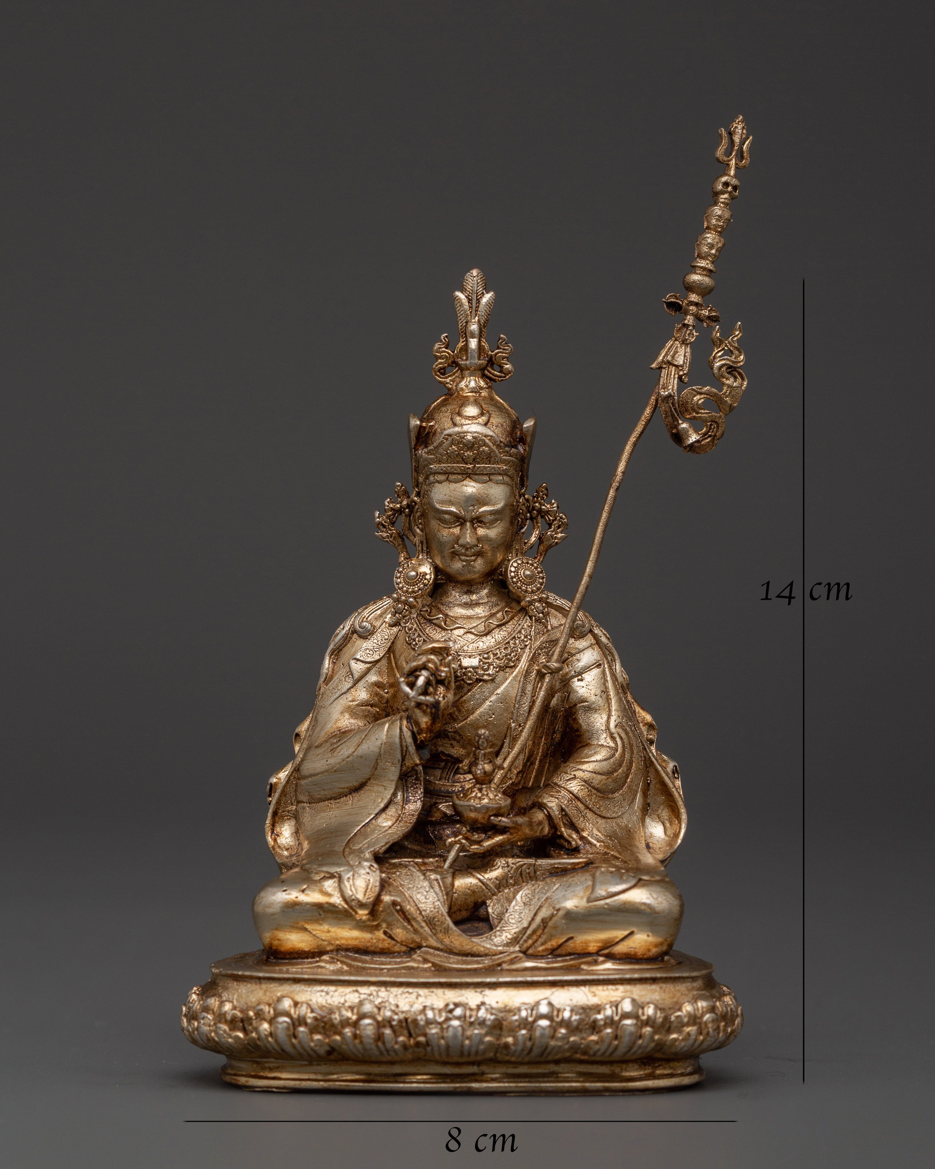 Silver Plated Guru Tsokye Dorje Statue | Spiritual Practice