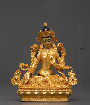 Divine White Tara | Gold-Plated Copper Goddess of Compassion