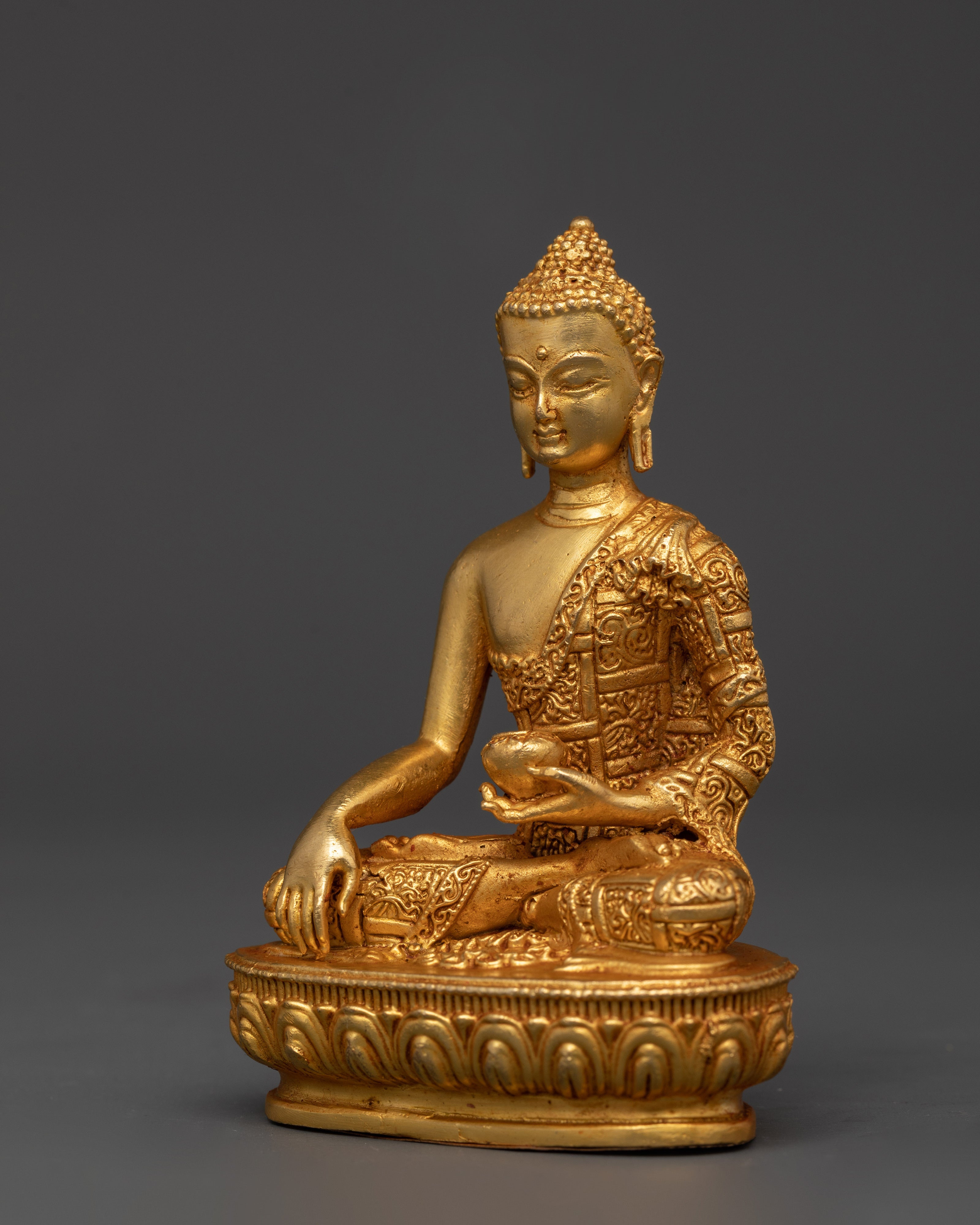 Shakyamuni Buddha Seated on Lotus |  Enlightenment Statue