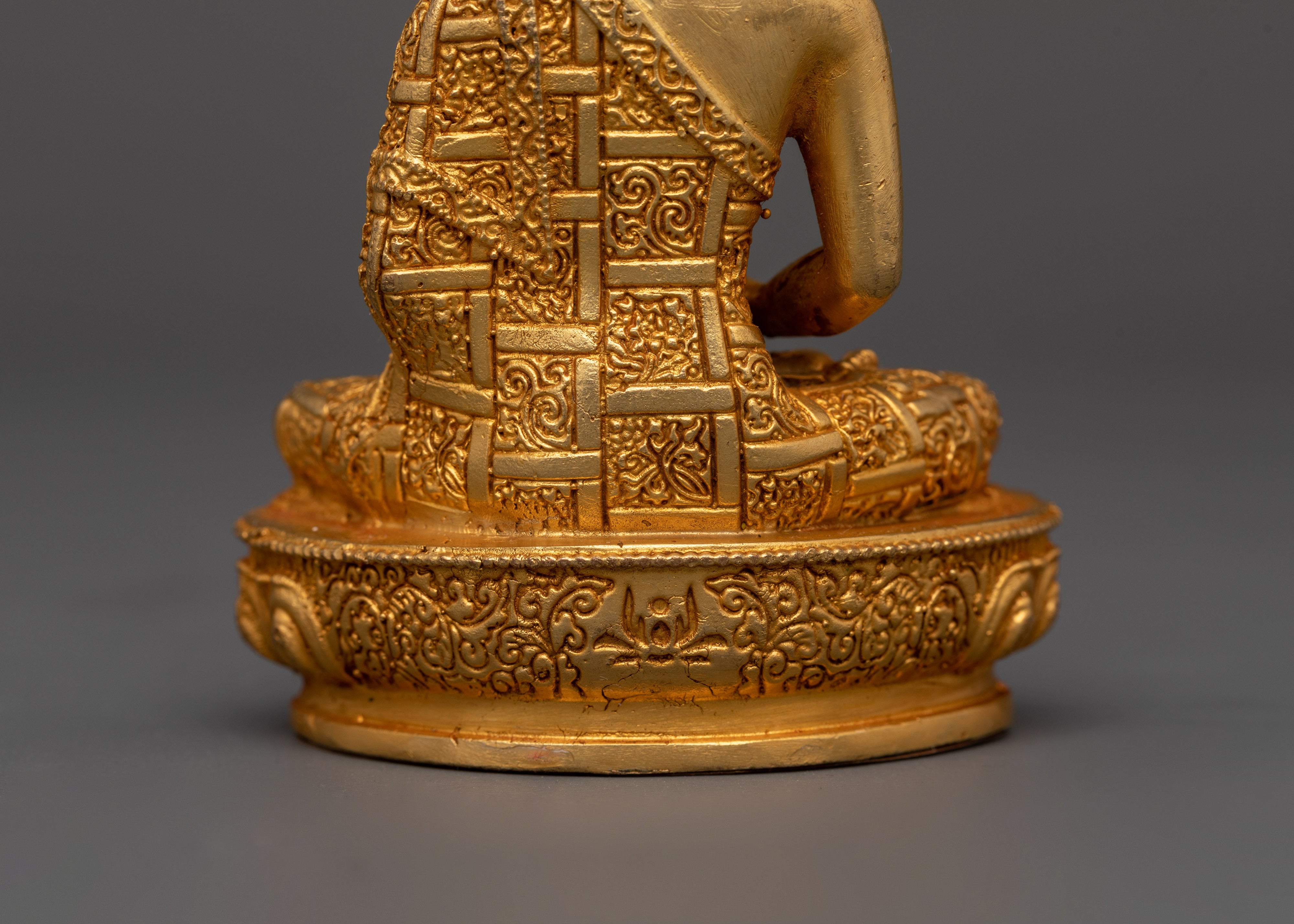 Amitabha Buddha Statue with Offering Bowl | Handcrafted Copper with Gold Plating