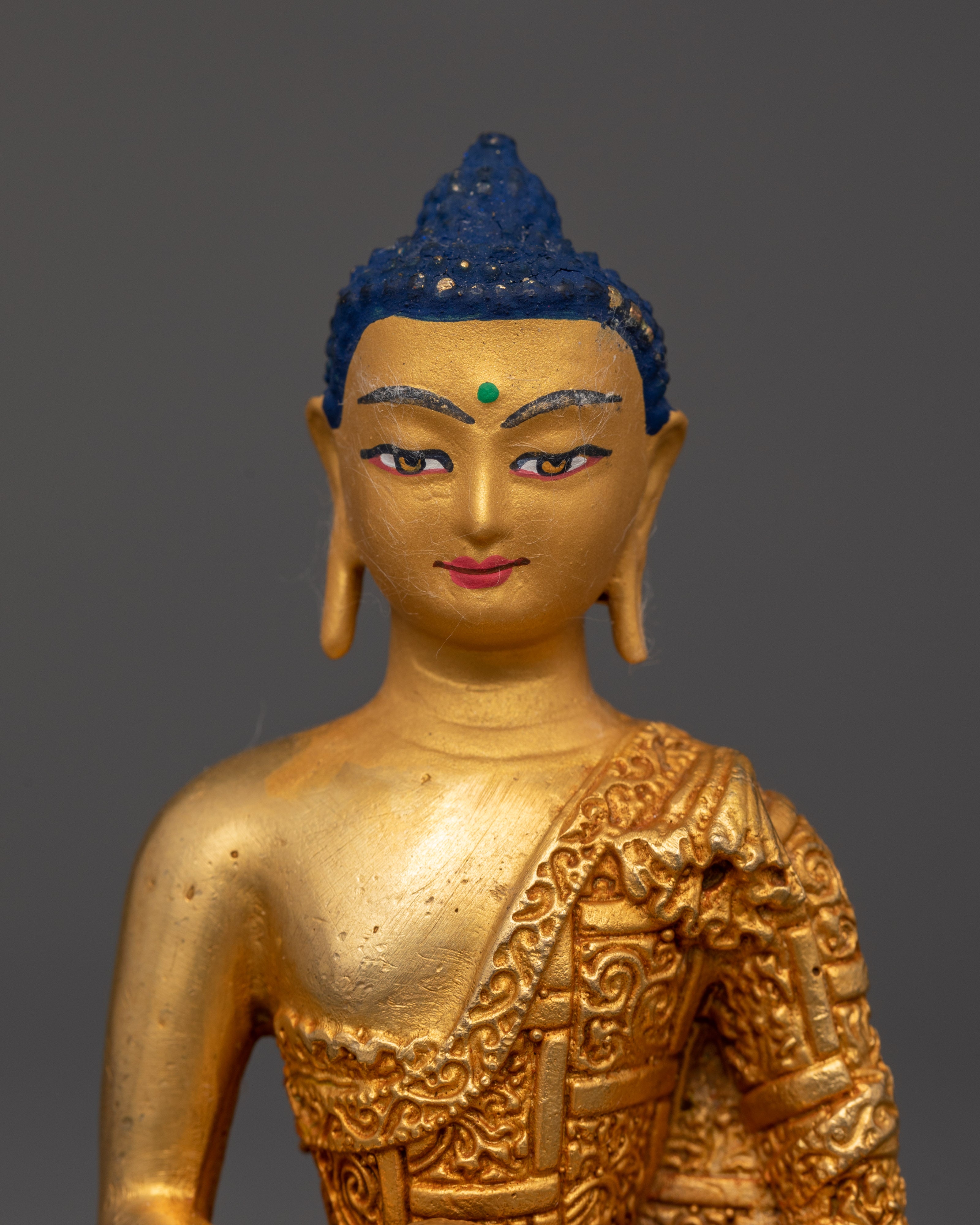 Amitabha Buddha Statue with Offering Bowl | Handcrafted Copper with Gold Plating