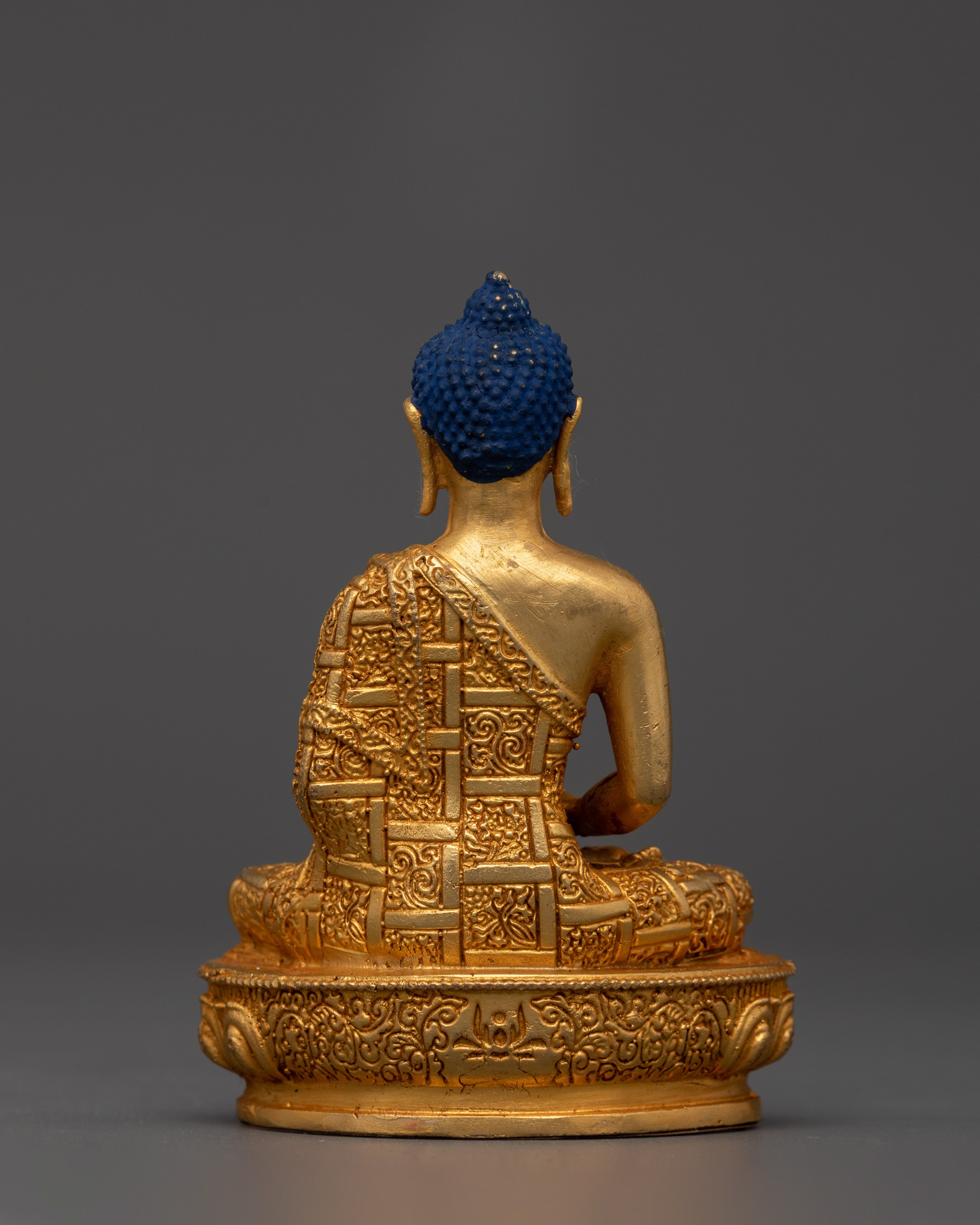 Amitabha Buddha Statue with Offering Bowl | Handcrafted Copper with Gold Plating