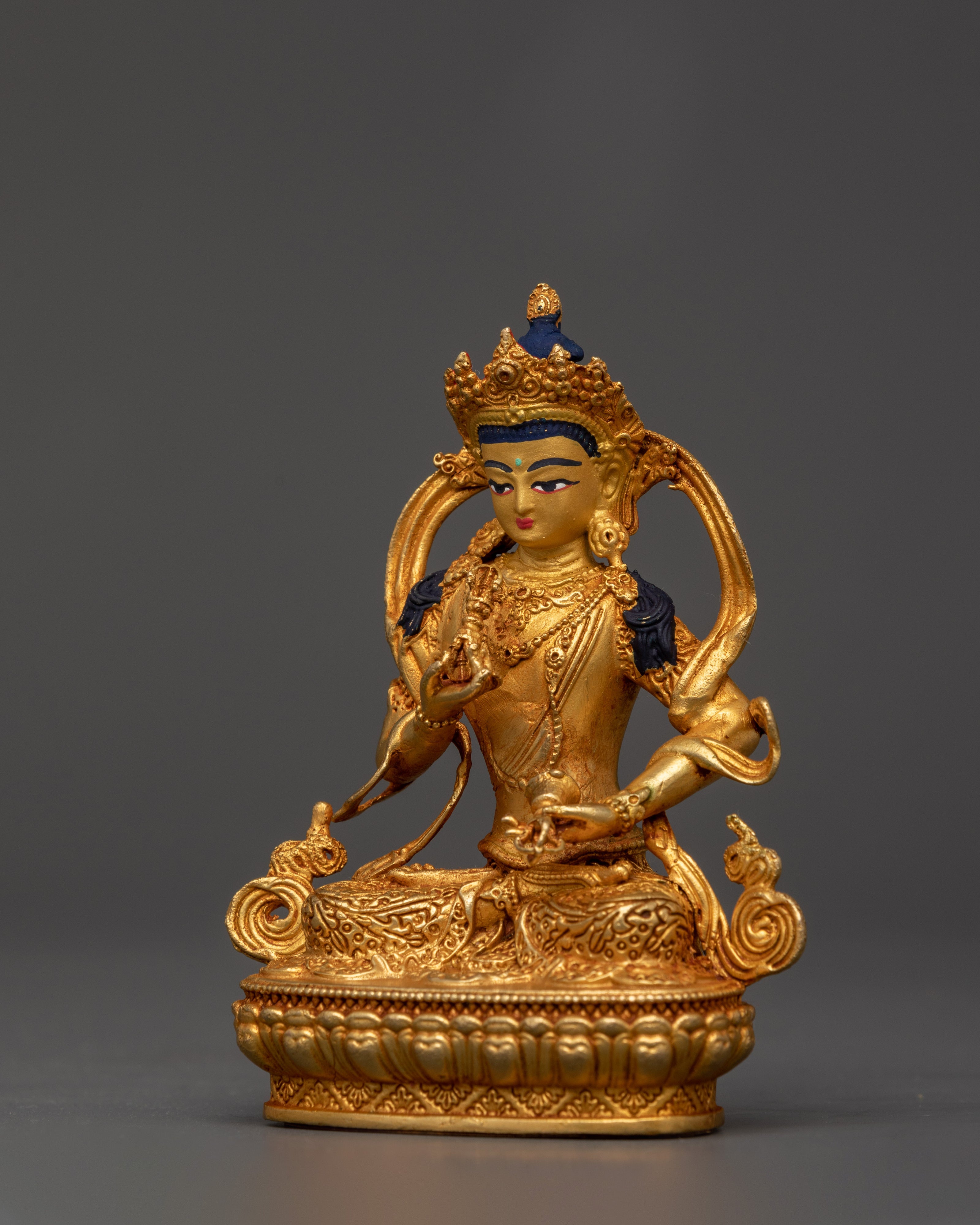 Divine Vajrasattva Statue with Vajra | Tibetan Buddha Healing Sculpture